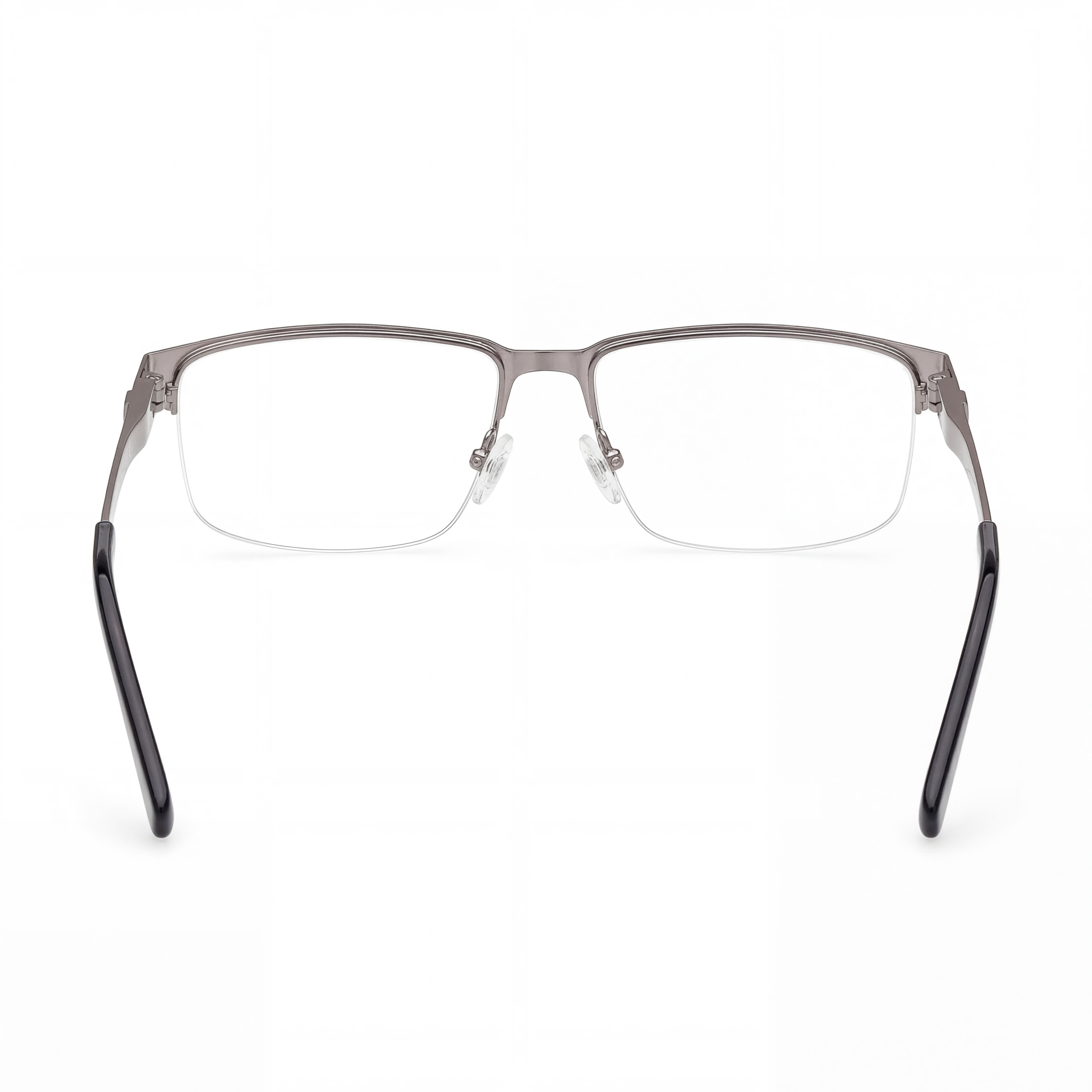 Harley-Davidson Classic Unisex Semirimless Metal Eyeglasses Matte Antiqued Light Nickeltin Multicolor 57-16-145, Photo 4