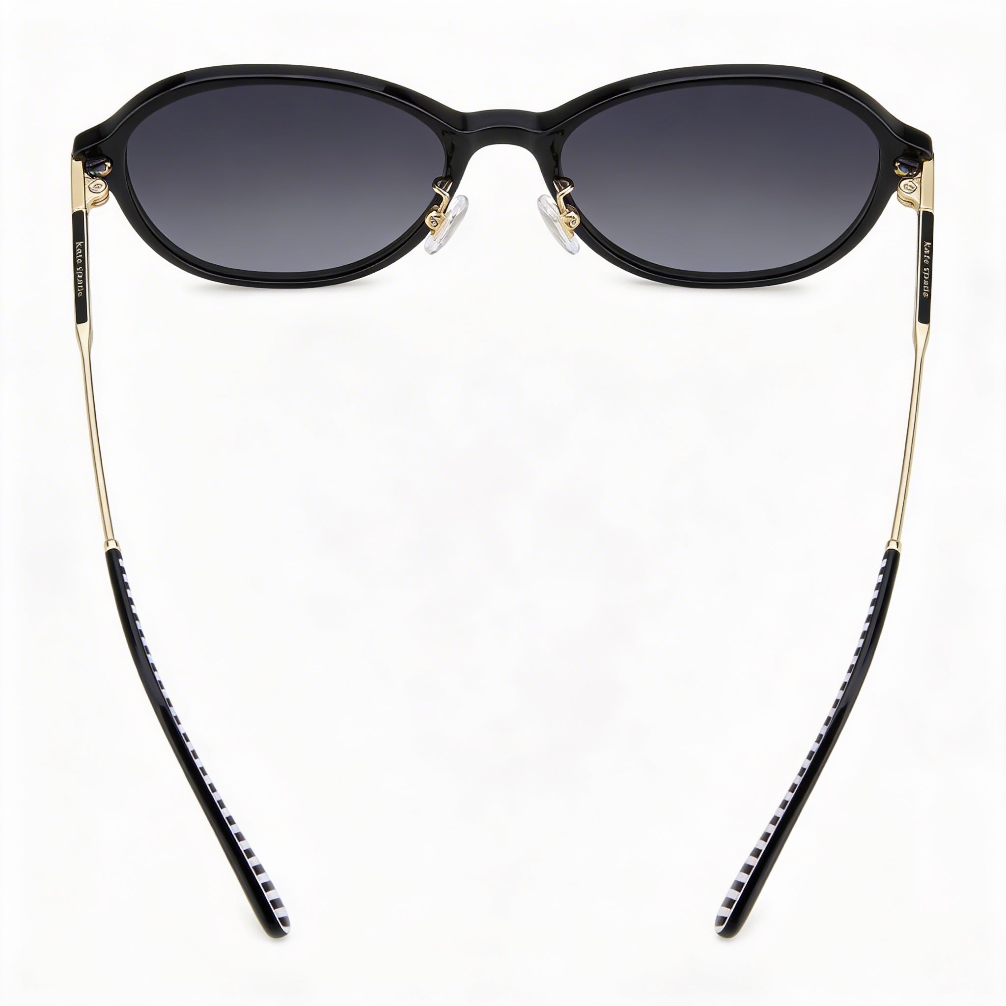 Kate Spade New York Casual Women's Black Acetate Frame Dark Grey Shaded Non-Polarized Sunglasses 56-19-140, Photo 3