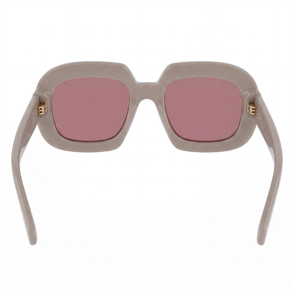 Ferragamo Modern Men's Beige Acetate Frame Sunglasses with Polycarbonate UV 400 Lenses, Size 54-20