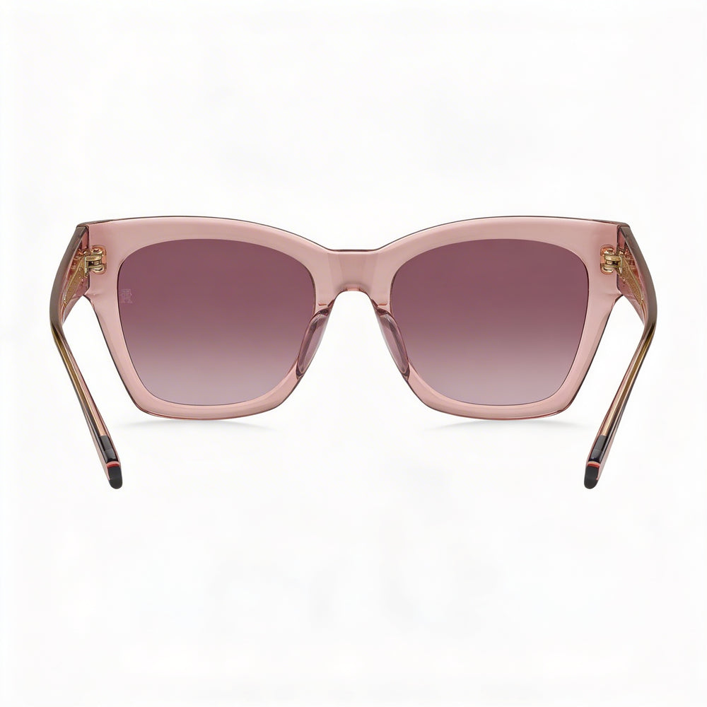 Gafas de sol Tommy Hilfiger para mujer TH 2156/S con montura de acetato rosa y lentes no polarizadas Doubleshade rosas con 100% de protección UV de 52 mm
