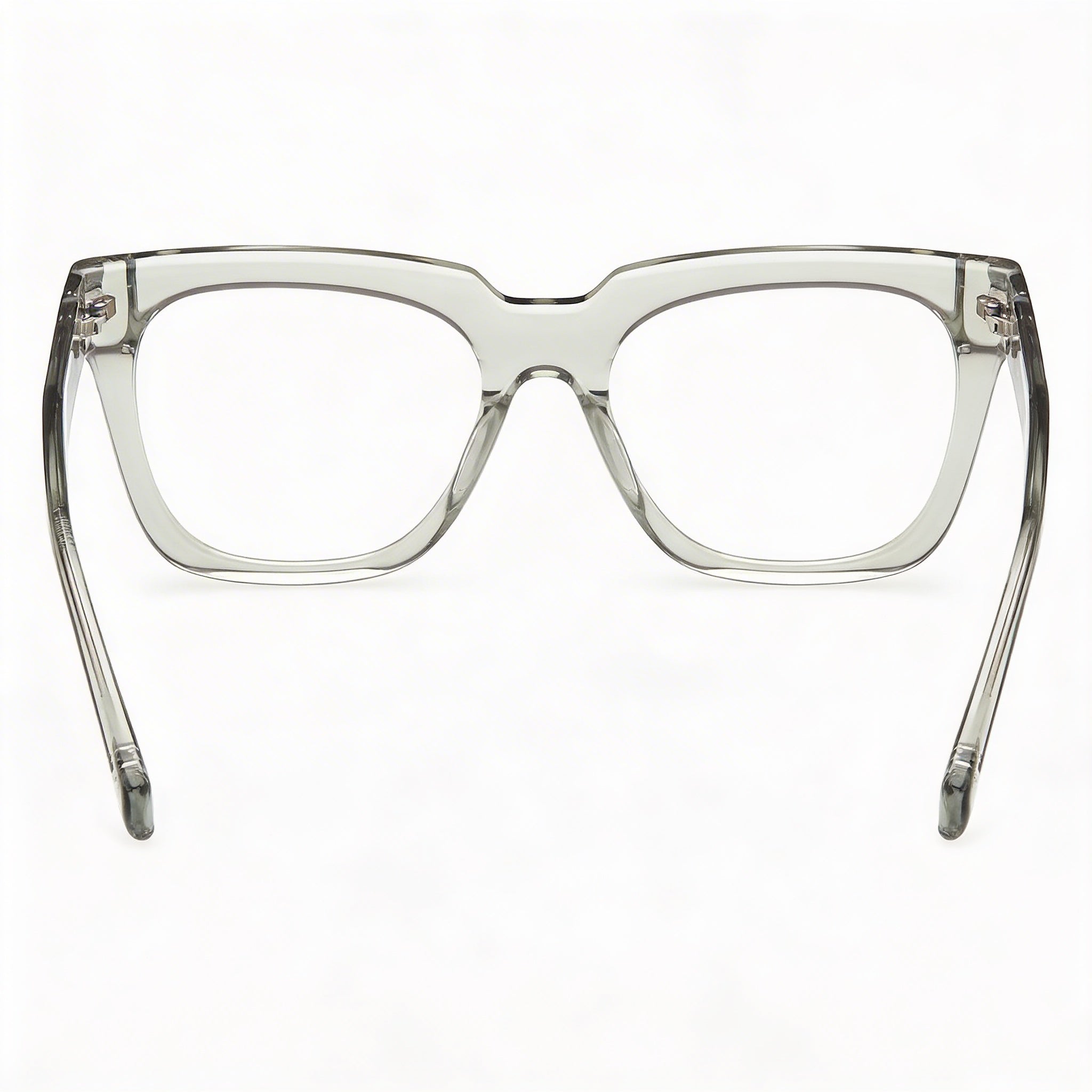 GUESS Gu50238 Unisex Shiny Grey Plastic Frame Eyewear with Clear Polycarbonate Lenses 53mm, Photo 3