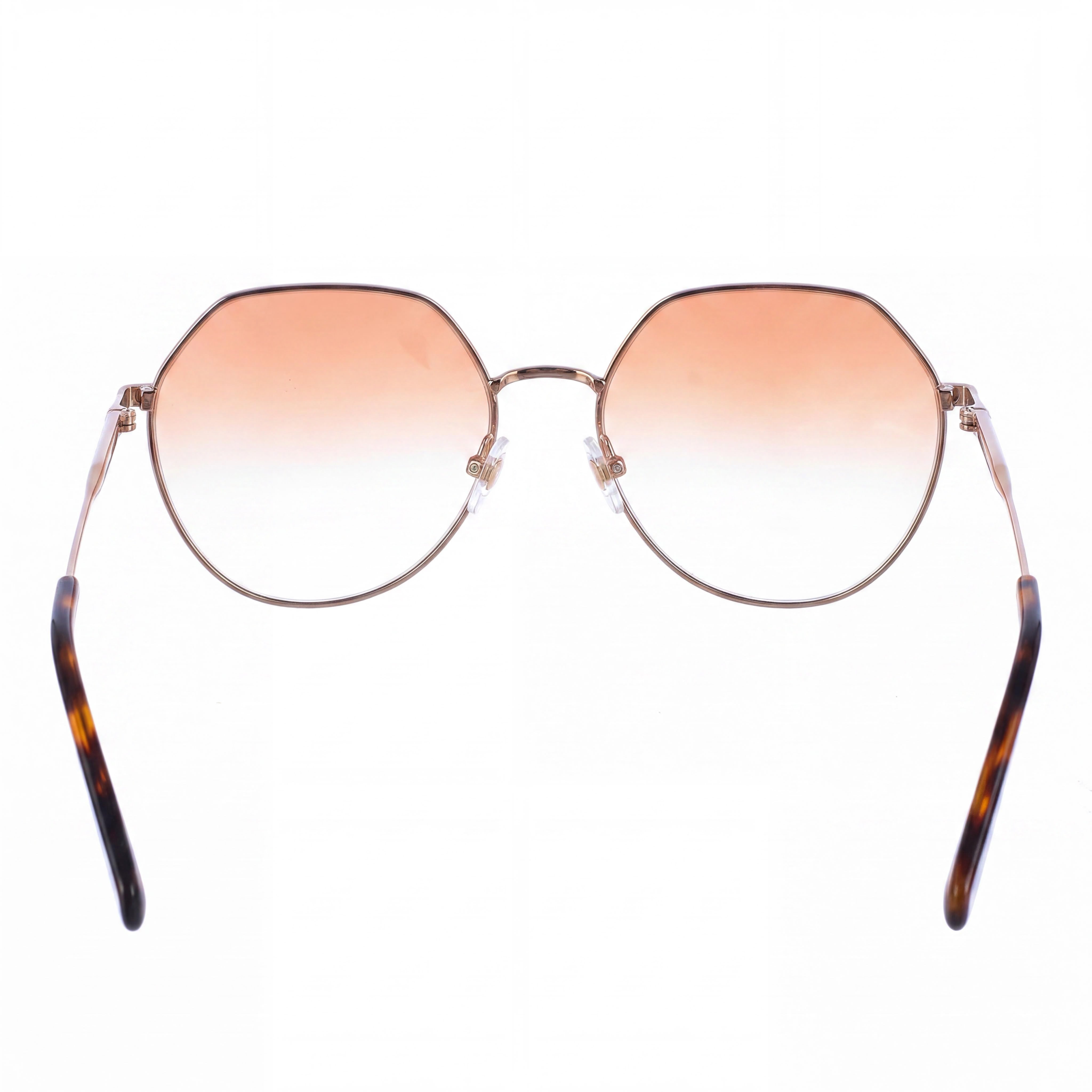 Gafas de sol Longchamp LO154S para mujer, informales, montura de metal, lentes de policarbonato, oro rosa ladrillo 60 mm, Photo 3