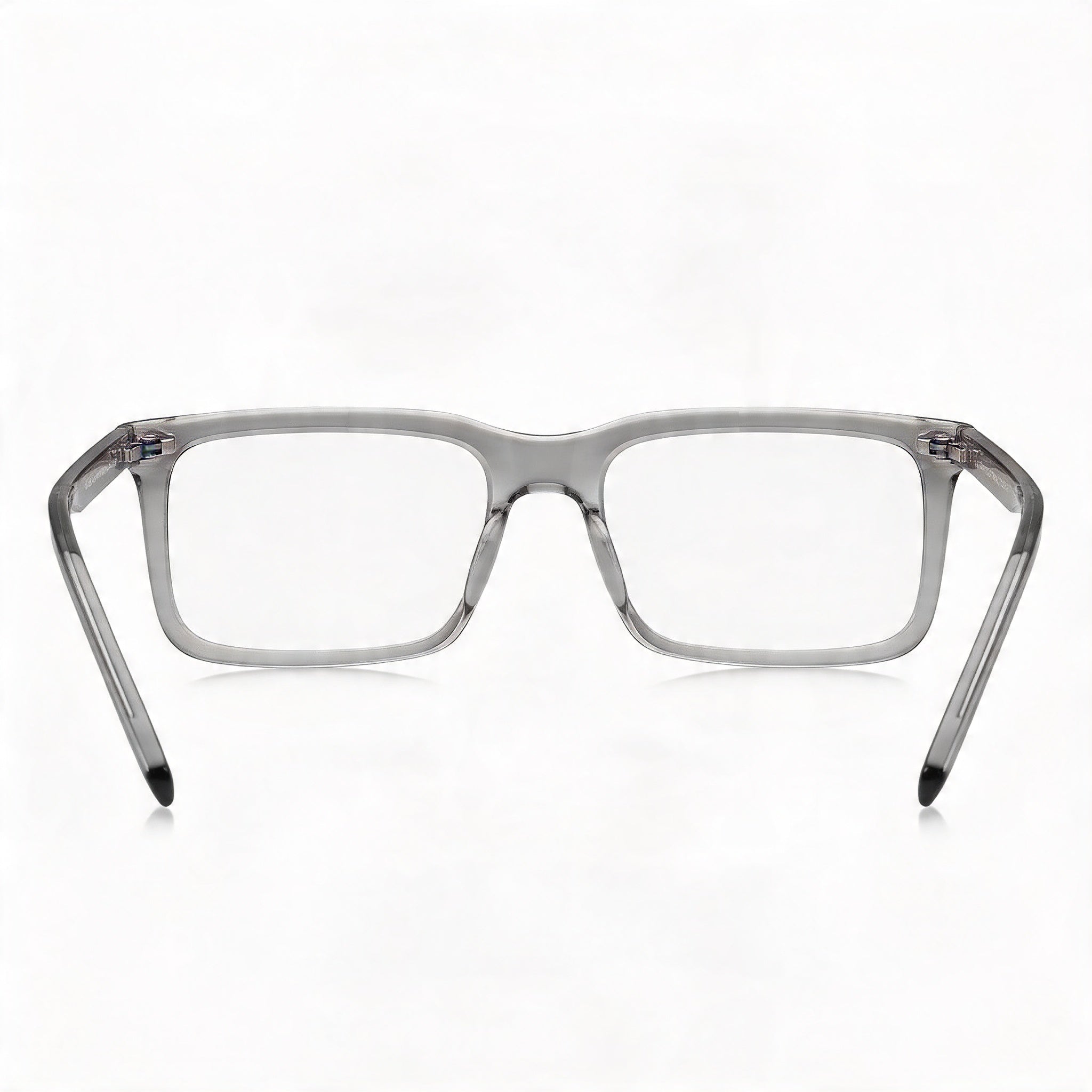 HUGO Modern Men's Eyeglasses with Grey Cellulose Frame and Clear Non-Polarized Lenses 55-19-145, Photo 3