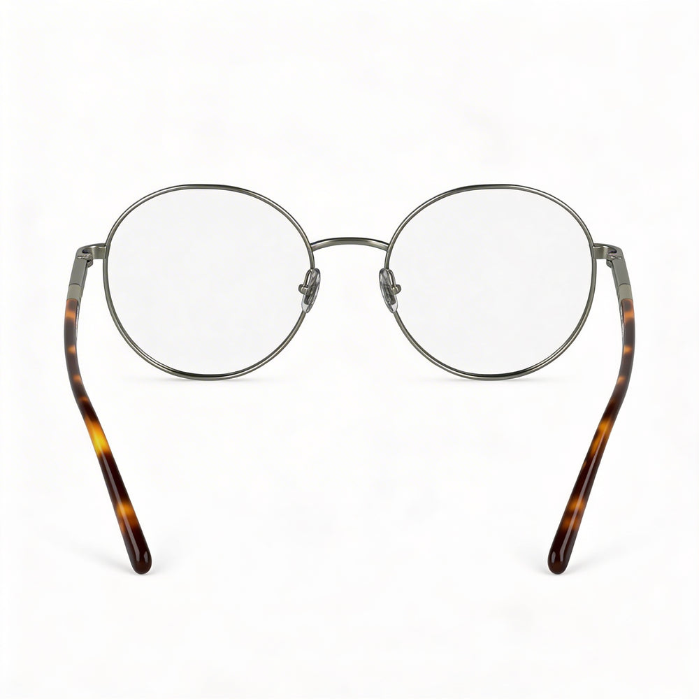 Lacoste L2310 Casual Unisex Metal Oval Frame Eyeglasses with Polycarbonate non- Lenses, Matte Light Gunmetal, 53mm