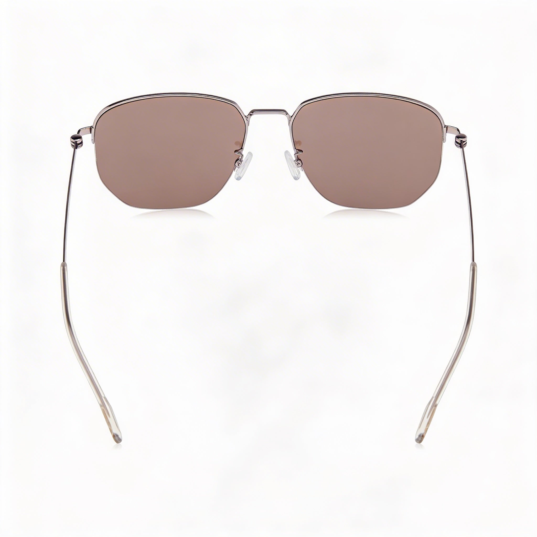 Gafas de sol unisex modernas Hugo Boss de acero inoxidable con montura y lentes de rutenio y protección UV, 57 mm, Photo 4