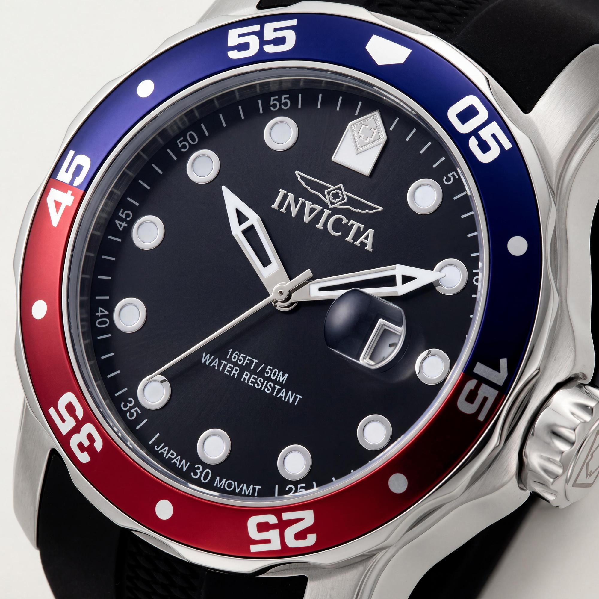 Reloj Invicta Pro Diver 45735 unisex de cuarzo, acero inoxidable, esfera negra, 48 mm, silicona, resistente al agua., Photo 2