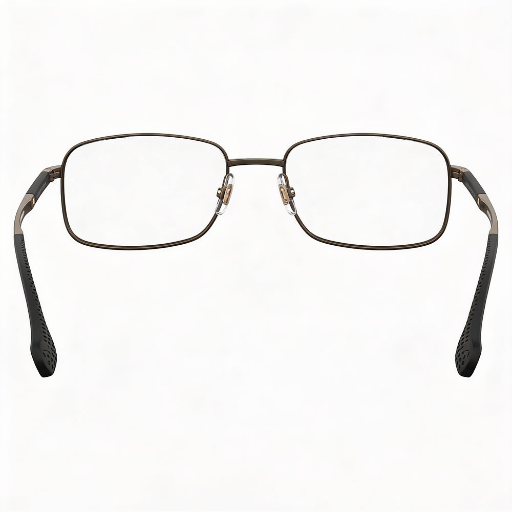 Carrera 8848 Gafas Rectangulares Metálicas para Hombre, Bronce Mate, con Patillas de Metal con Memoria, 55mm