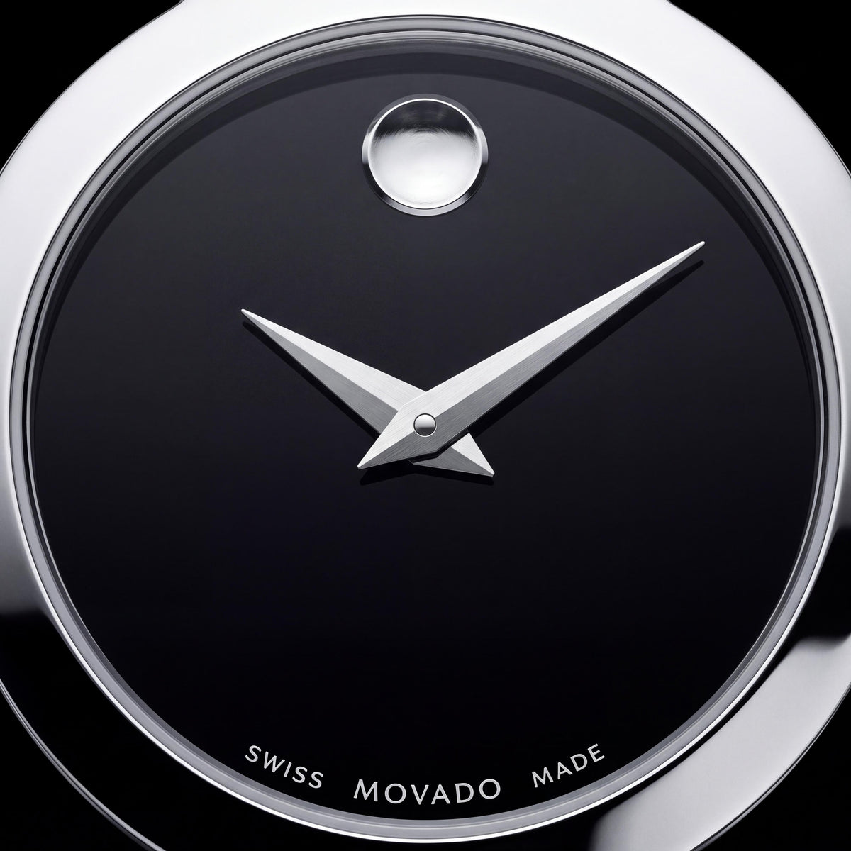 Reloj de pulsera Movado Amorosa para mujer, 24 mm, de acero inoxidable plateado, de cuarzo, con diamantes y esfera Museum negra, Photo 2