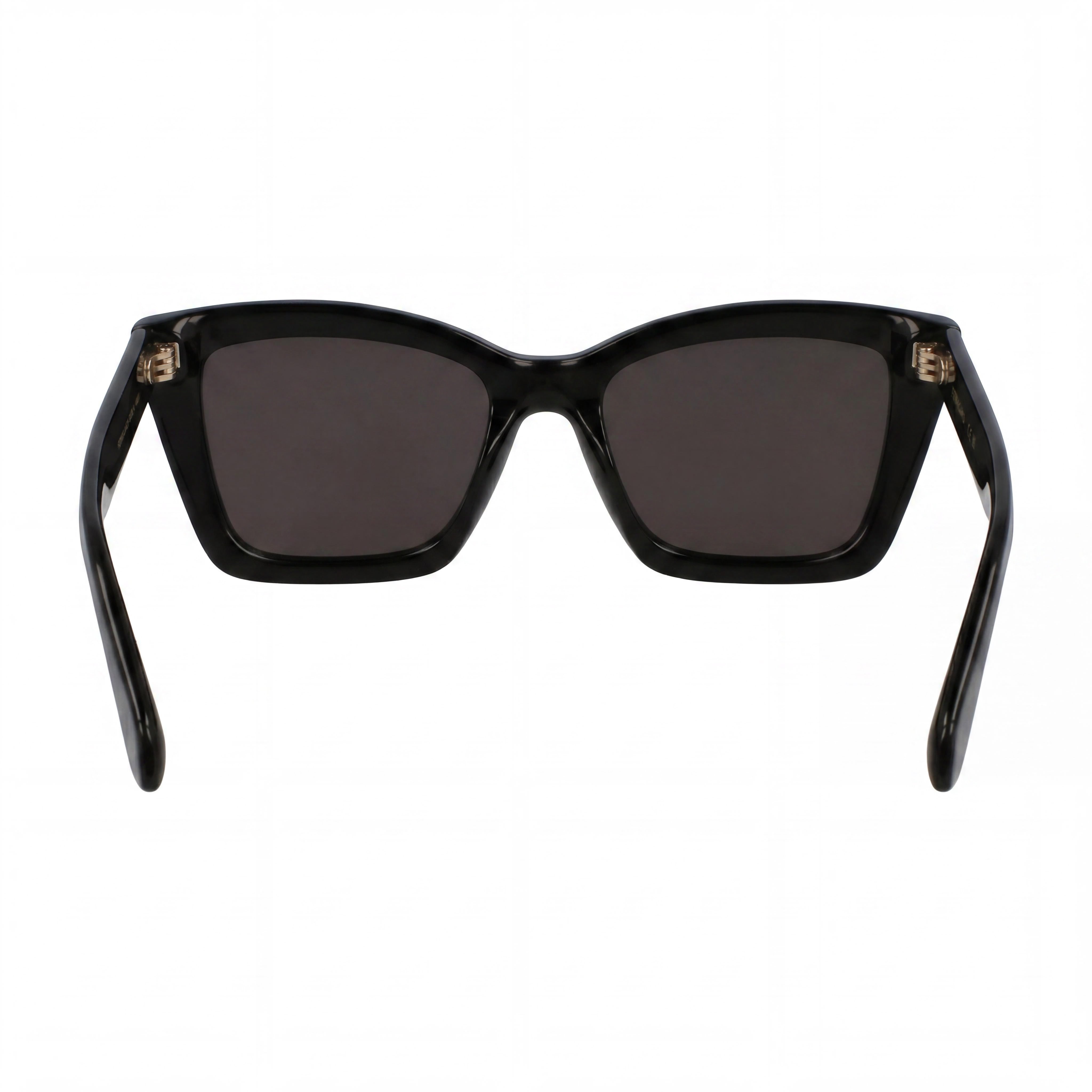 Ferragamo Model Sf2039se Women's Black Acetate Frame Eyewear with Solid Grey Plastic Lenses, Size 53-17-145mm, Photo 4