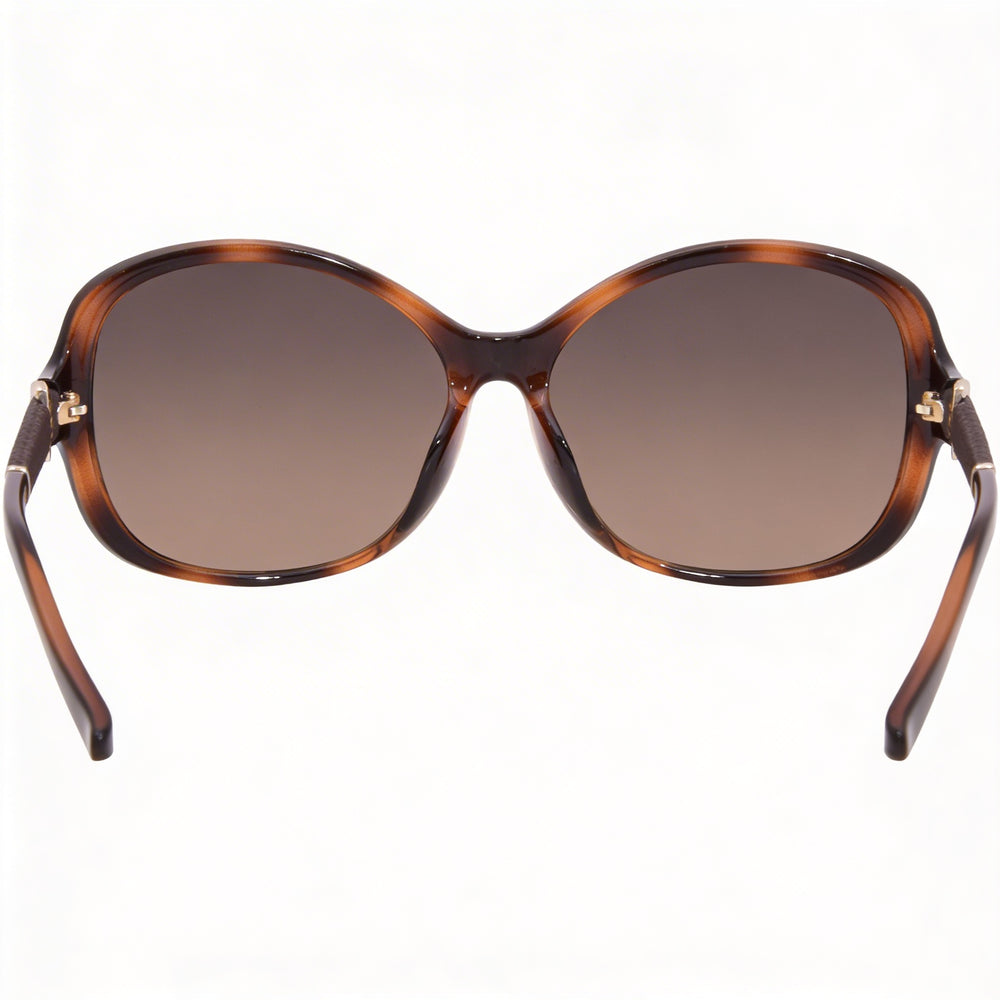 Salvatore Ferragamo Contemporary Women's Tortoise Plastic Oversized Sunglasses Brown Gradient Lenses 59mm UV Protected
