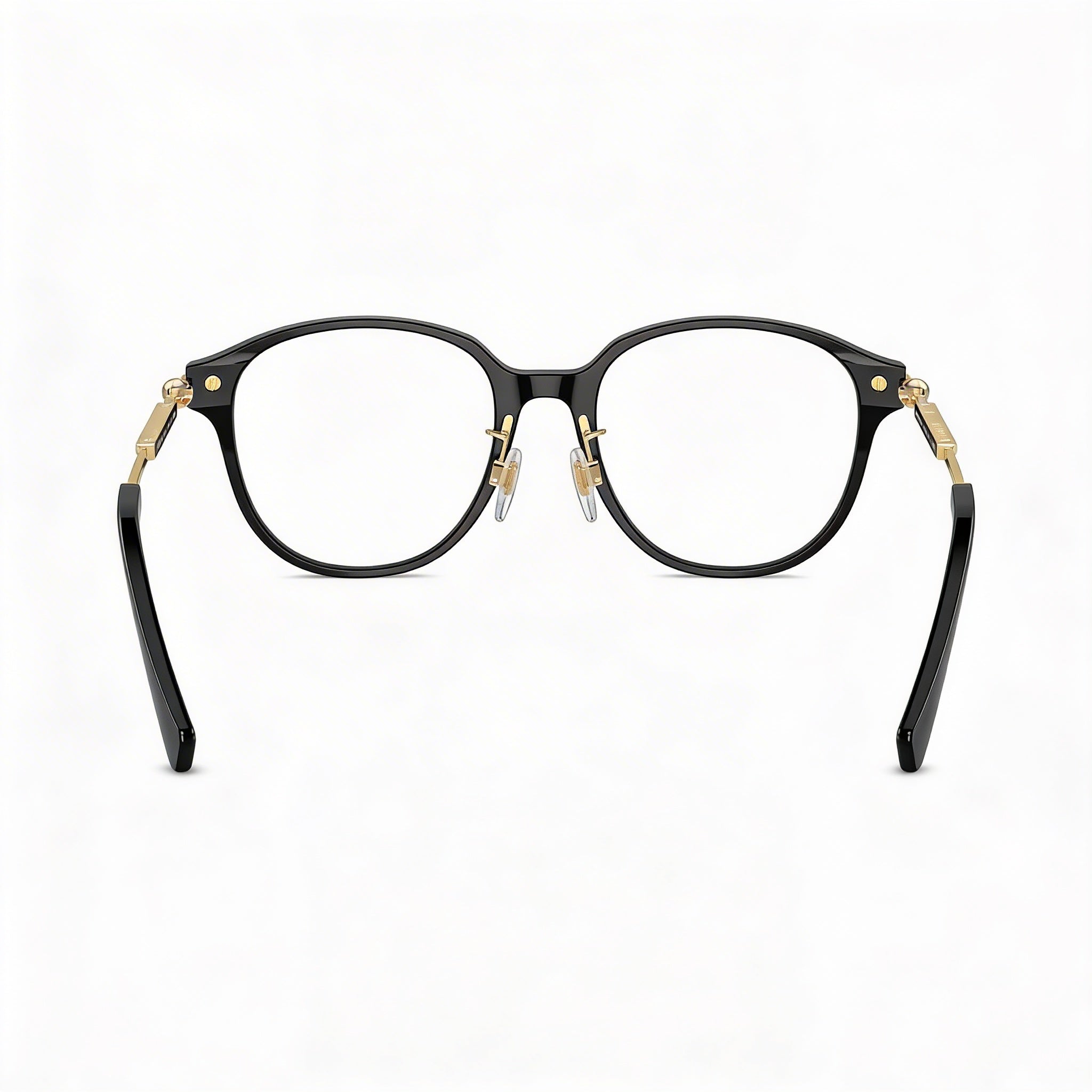 BURBERRY Be 2412d Men's Black Acetate Lightweight Frame with Clear Lenses Eyewear, Lens Width 52mm, Photo 3