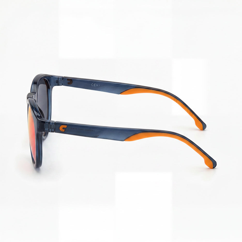Carrera 8056/S Men's Blue Frame Mirror Fire Red Polycarbonate Non-Polarized Lenses UV Protected 51mm Sunglasses