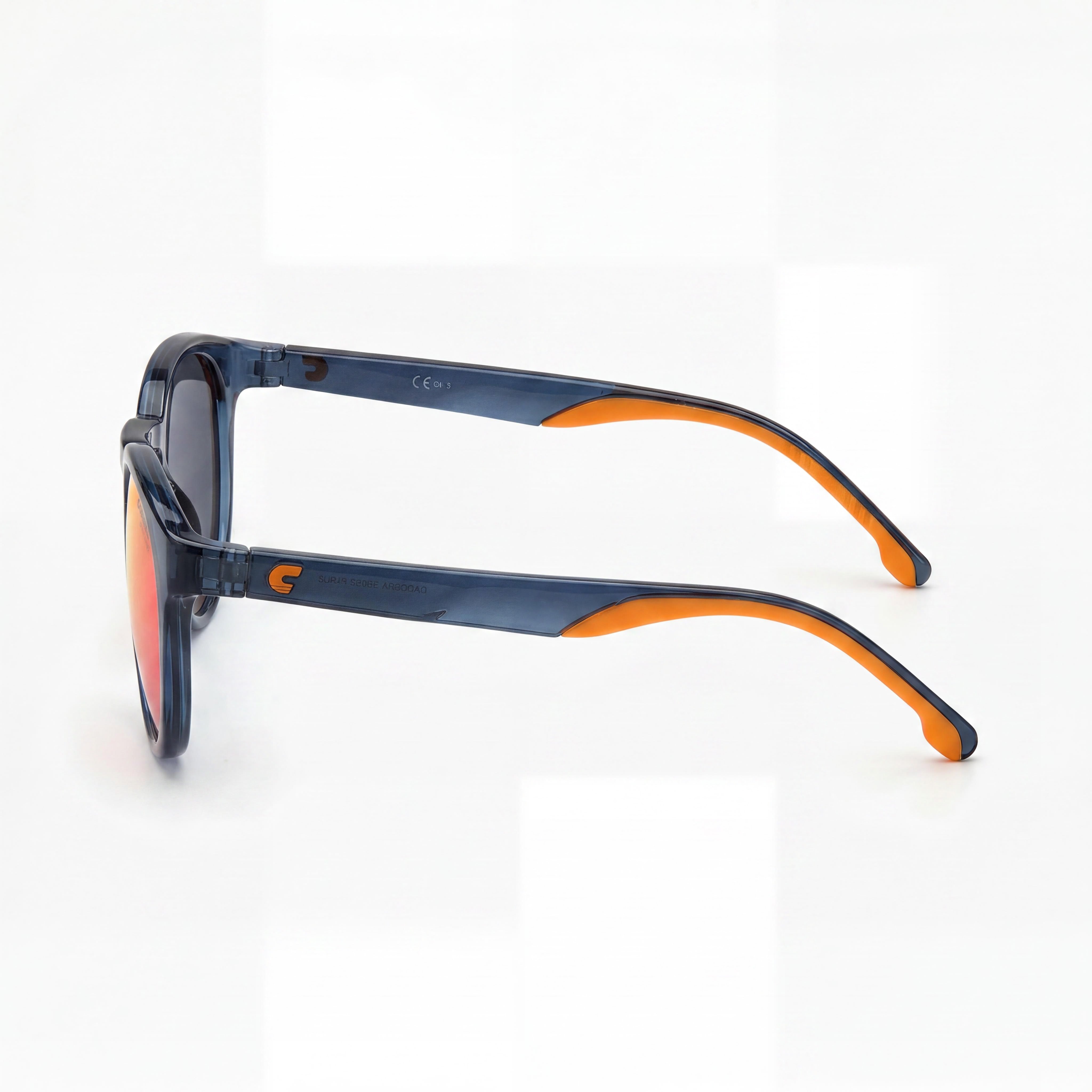 Carrera 8056/S Men's Blue Frame Mirror Fire Red Polycarbonate Non-Polarized Lenses UV Protected 51mm Sunglasses, Photo 3