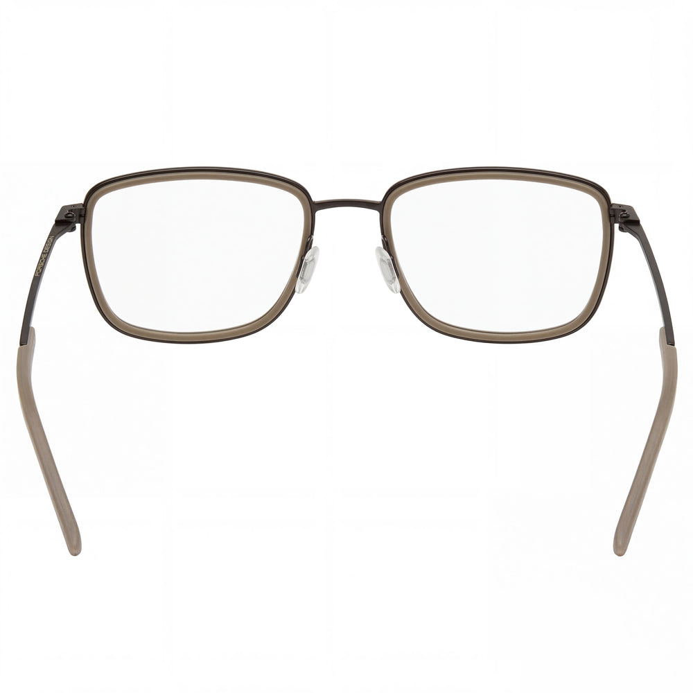 Gafas Porsche P8365 Modernas de Acetato para Hombre Gris Oscuro Beige 53mm