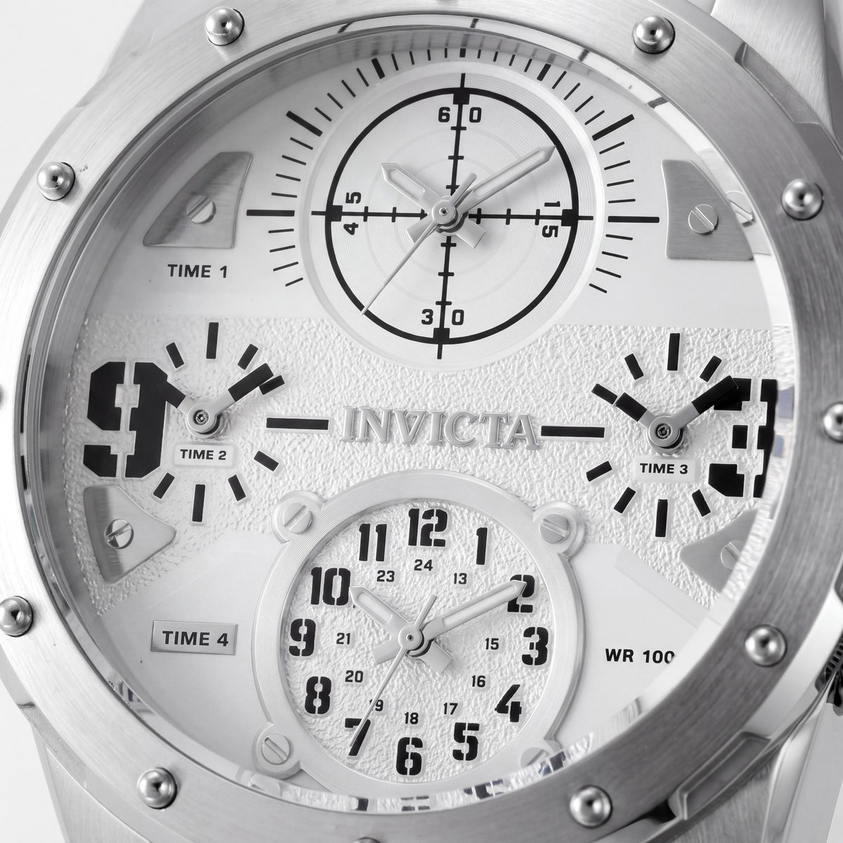 Reloj unisex Invicta Coalition Forces 50217 con cronógrafo, movimiento de cuarzo, acero inoxidable, esfera plateada, 50 mm, Photo 2