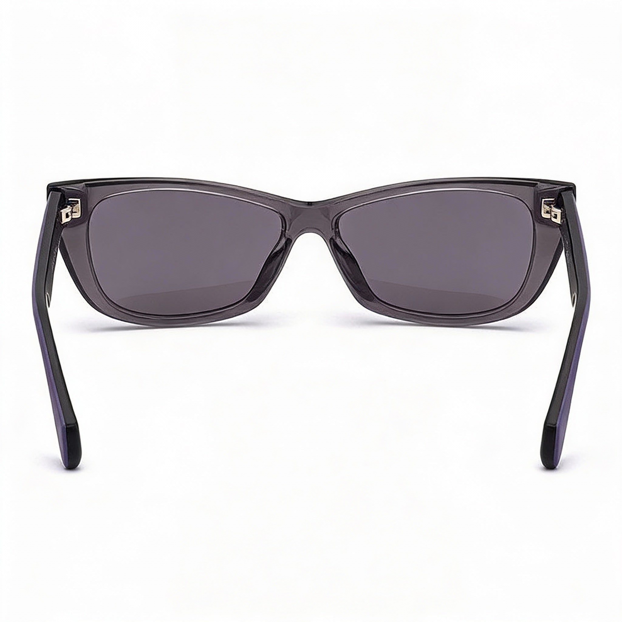 Gafas de sol adidas Originals OR0027 para mujer, estilo casual, de acetato gris transparente con lentes de espejo morado degradado de 55 mm, Photo 4