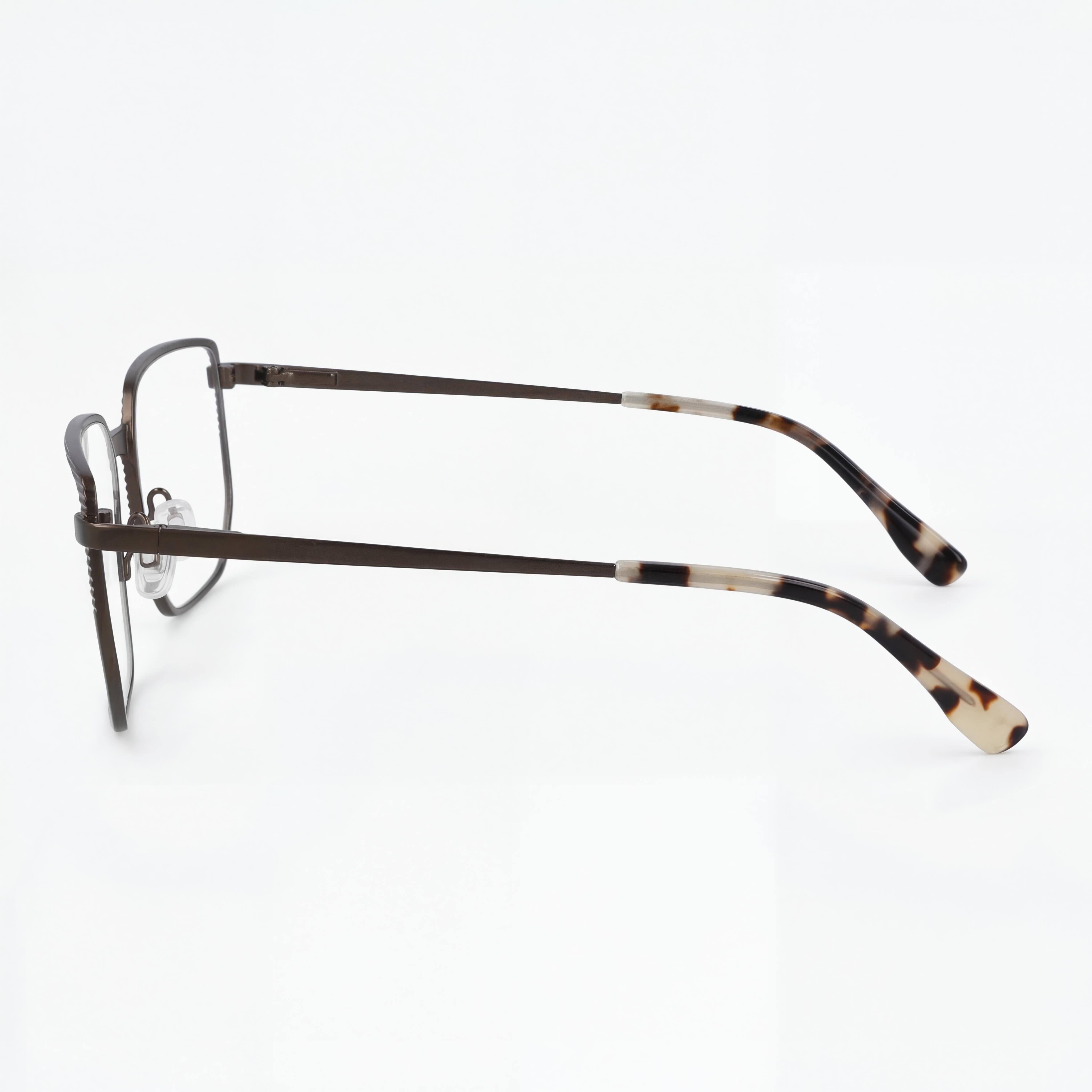 McAllister Mc4531 Men's Metal Olive Frame Clear Polycarbonate Eyewear, Lens 55mm, Bridge 17mm, Temple 145mm, Photo 2