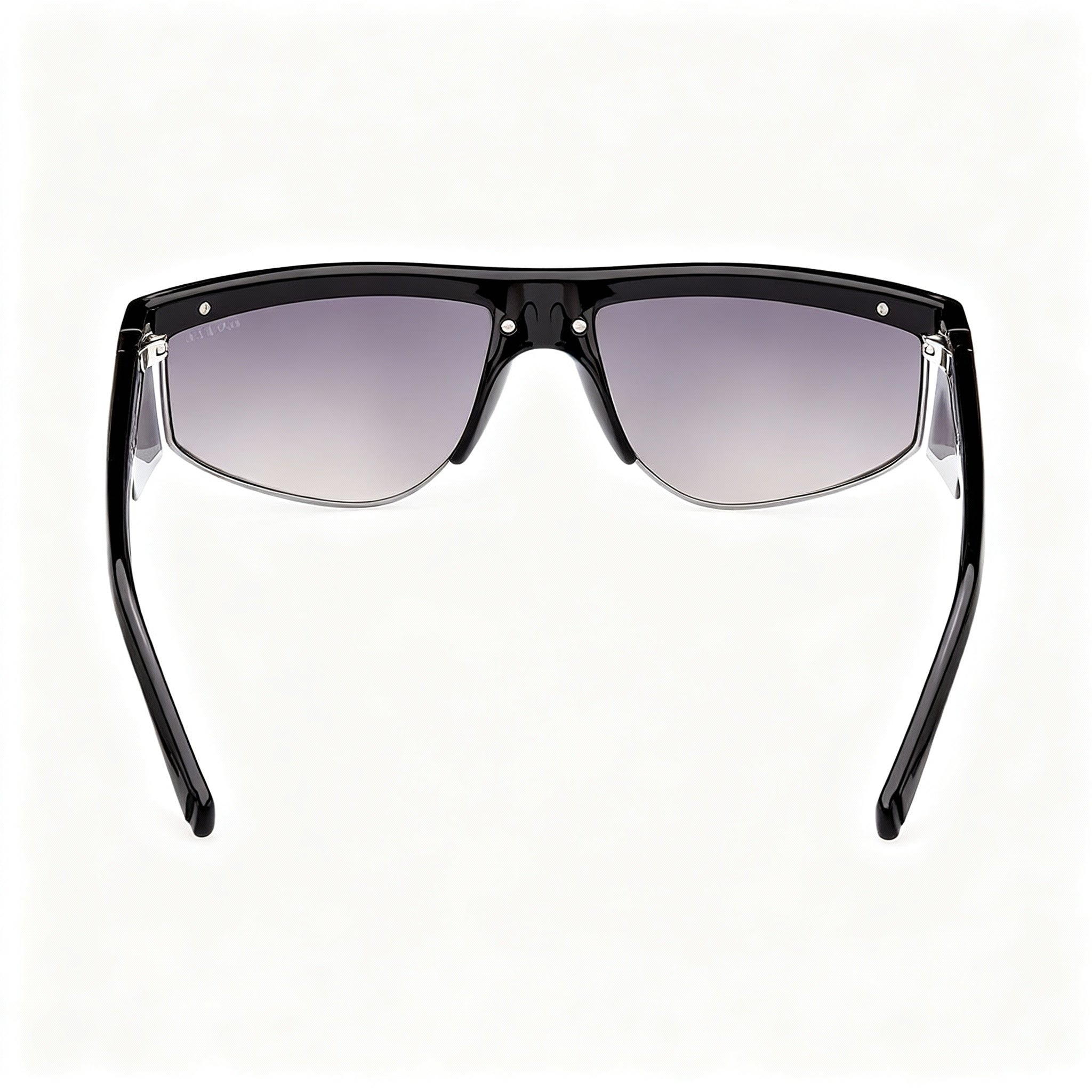 Guess Gafas Modern Women's Acetate Rectangular UV Protection Sunglasses, Black Frame with Gradient Grey Lenses, 62-16-135, Photo 3