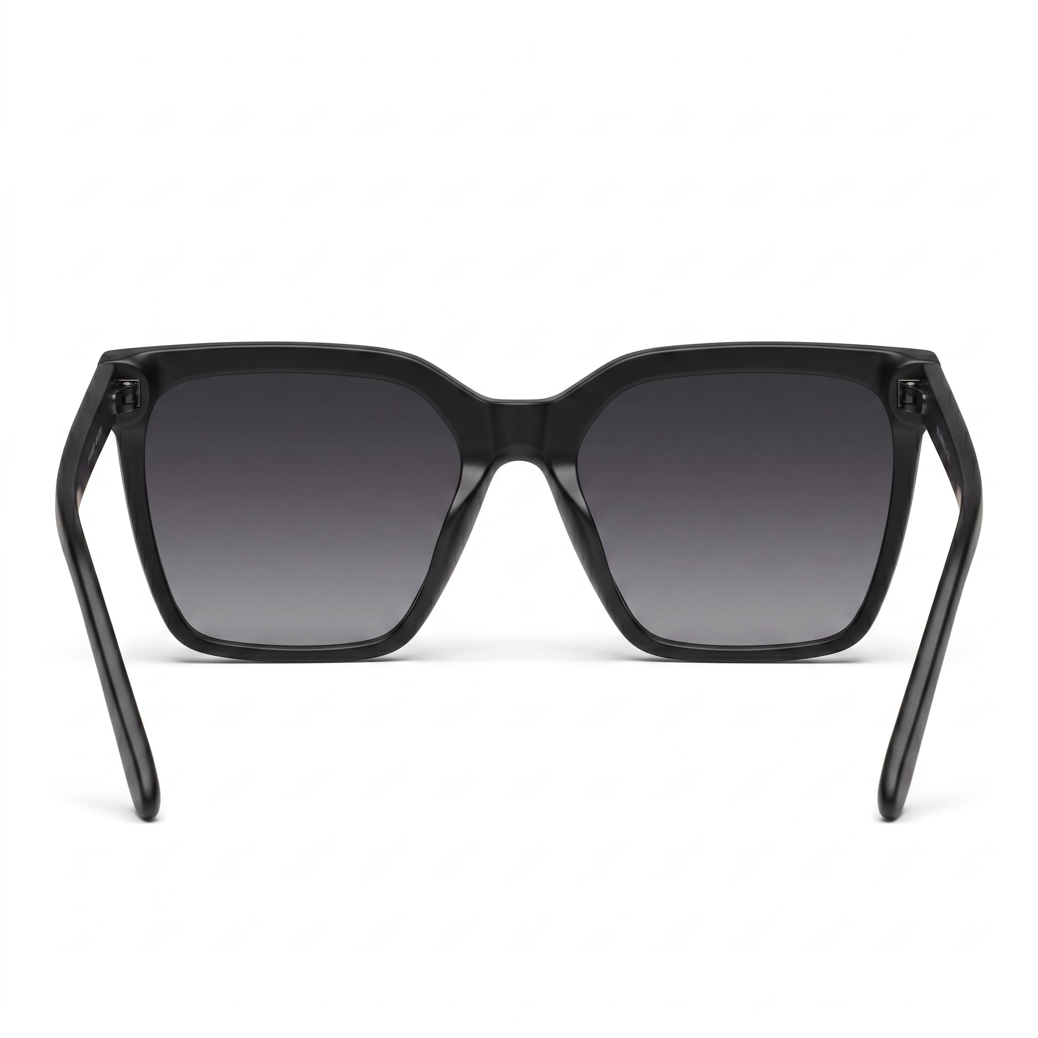 QUAY AUSTRALIA Gafas de sol de mujer Level Up con montura cuadrada de inyección negra, lentes polarizadas gris humo y protección UV 58-17-150, Photo 4