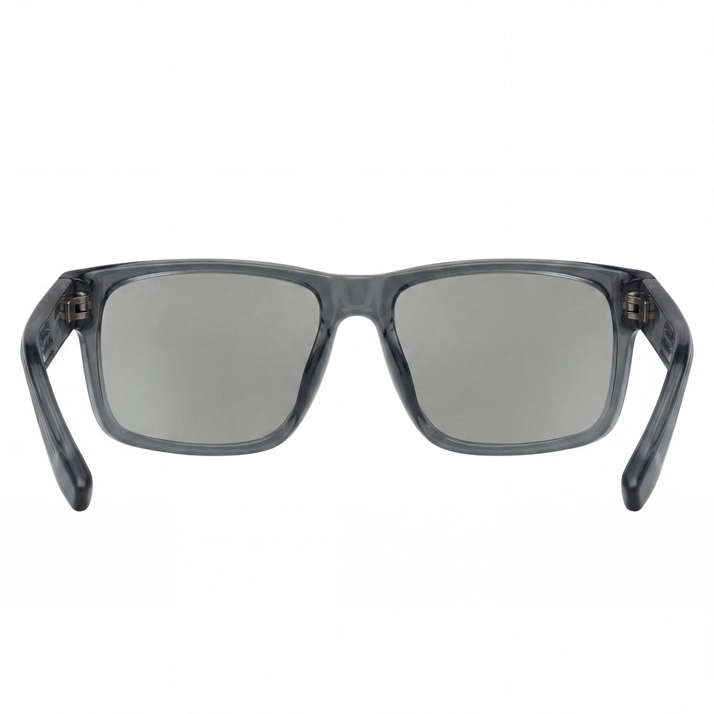 Nike Classic Unisex Silver Plastic Frame with Grey Silver Flash Lens UV Protected Anti-Glare Sunglasses 59mm