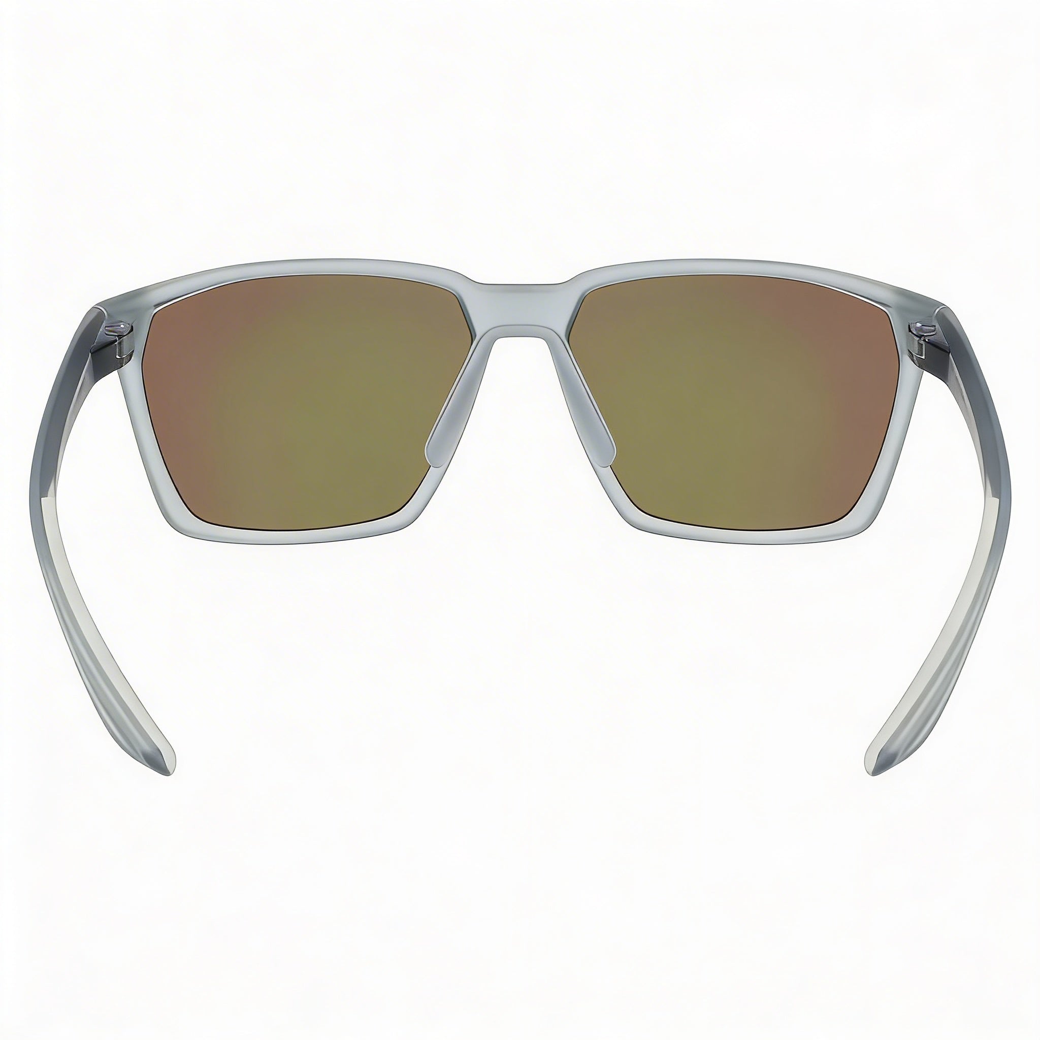 Gafas de sol de nailon unisex Nike Maverick, montura gris lobo mate marrón naranja, lentes UV no polarizadas de espejo marrón naranja de acetato de 60 mm, Photo 3