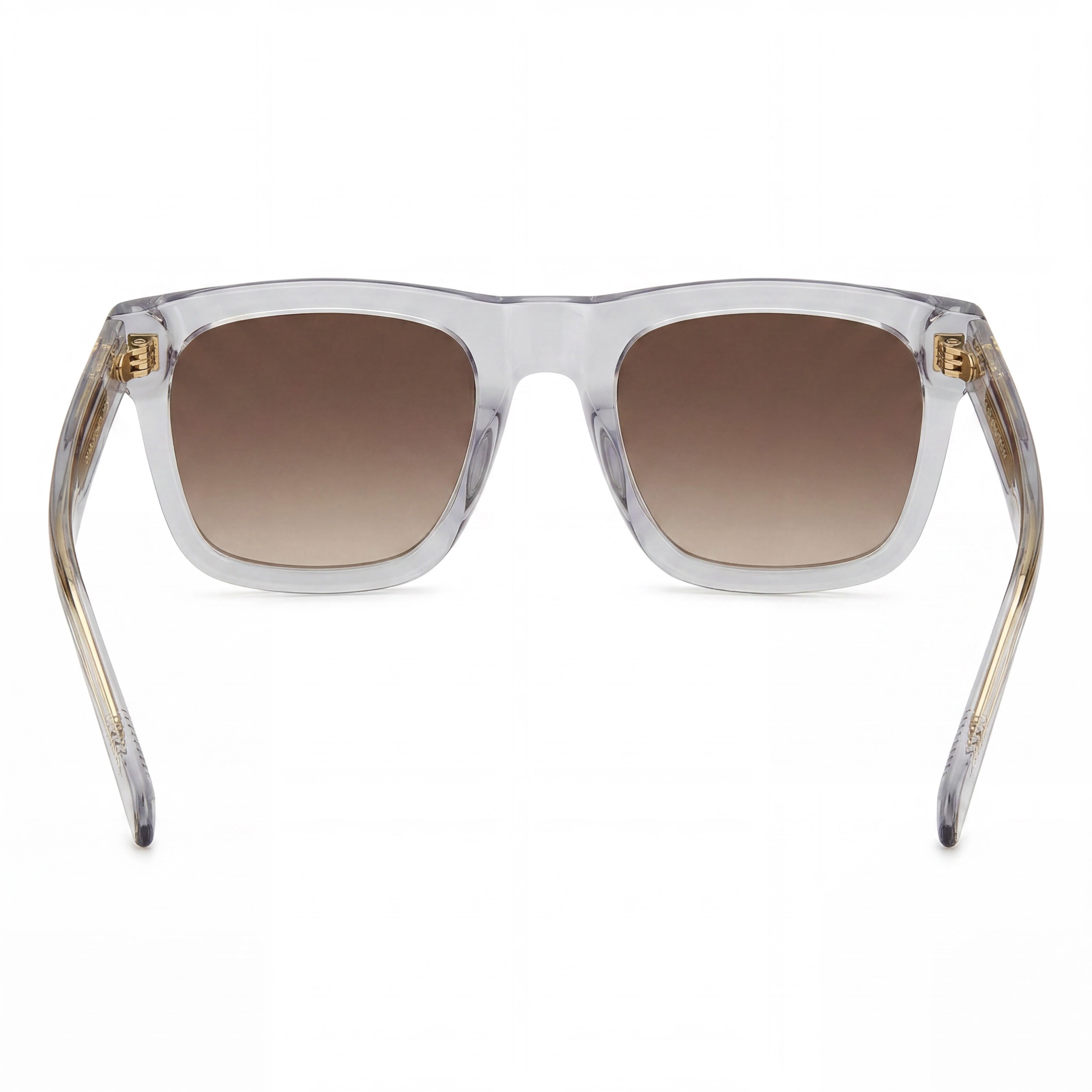Beckham Modern Men's Crystal Grey Acetate Sunglasses, Brown Shaded Lenses, UV Protection, 54mm, Photo 4