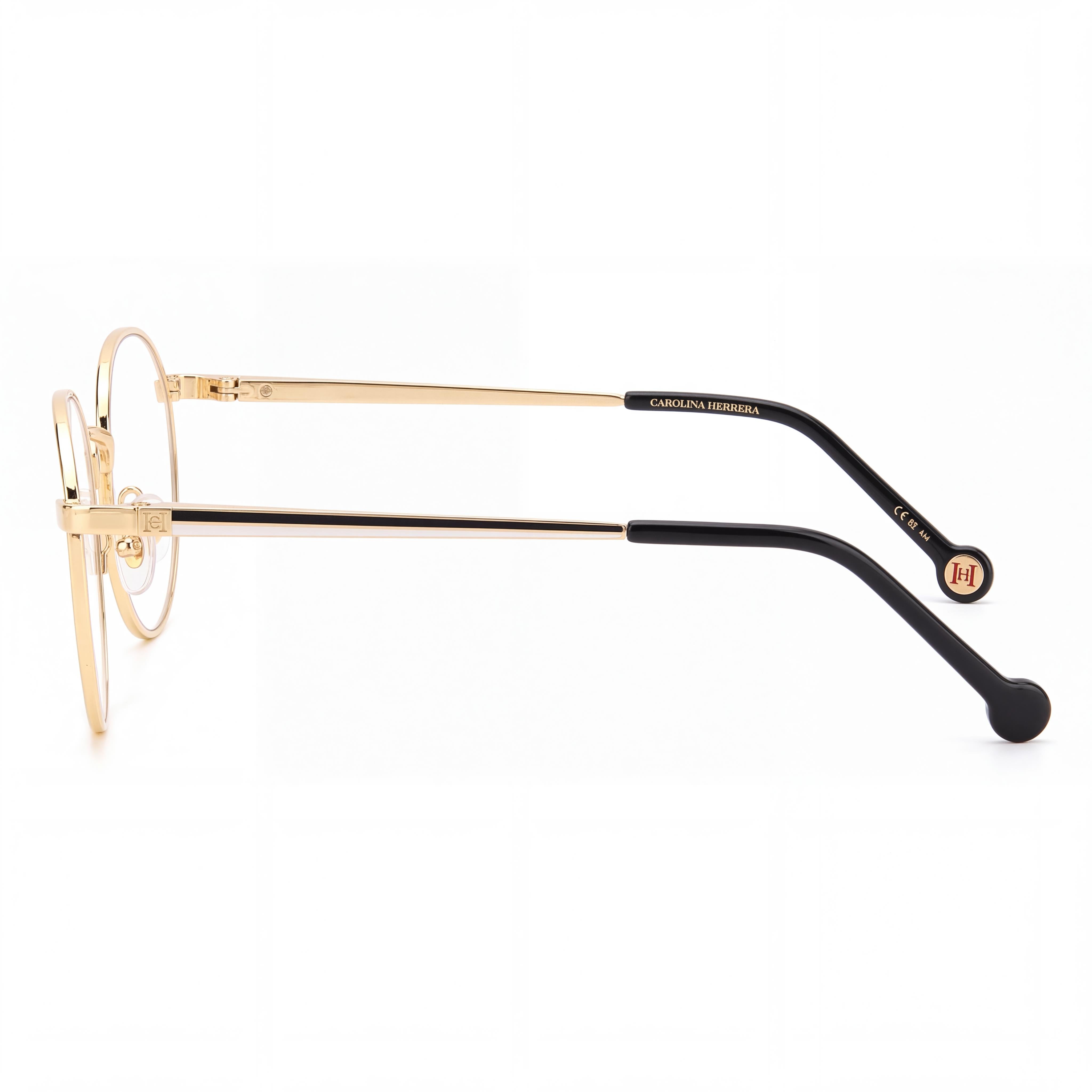 Carolina Herrera Modern Women's Multicolored Alloy Steel Non-polarised Rose Gold Eyeglasses 50mm Lens 20mm Bridge, Photo 3