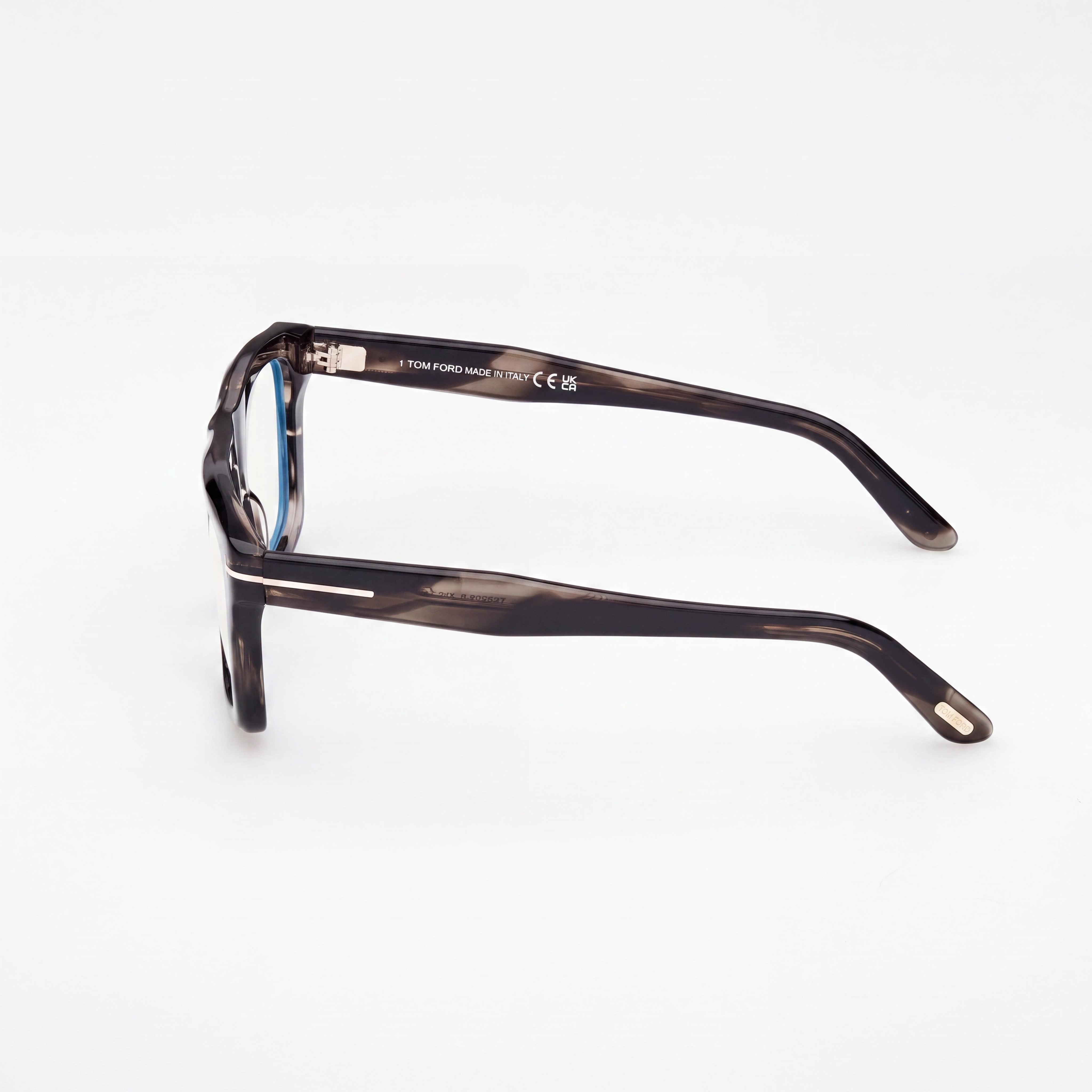 Tom Ford Ft6059-b Unisex Havana Blue Filter Plastic Frame Non-Polarized Black Polycarbonate Lens Sunglasses 54mm, Photo 3