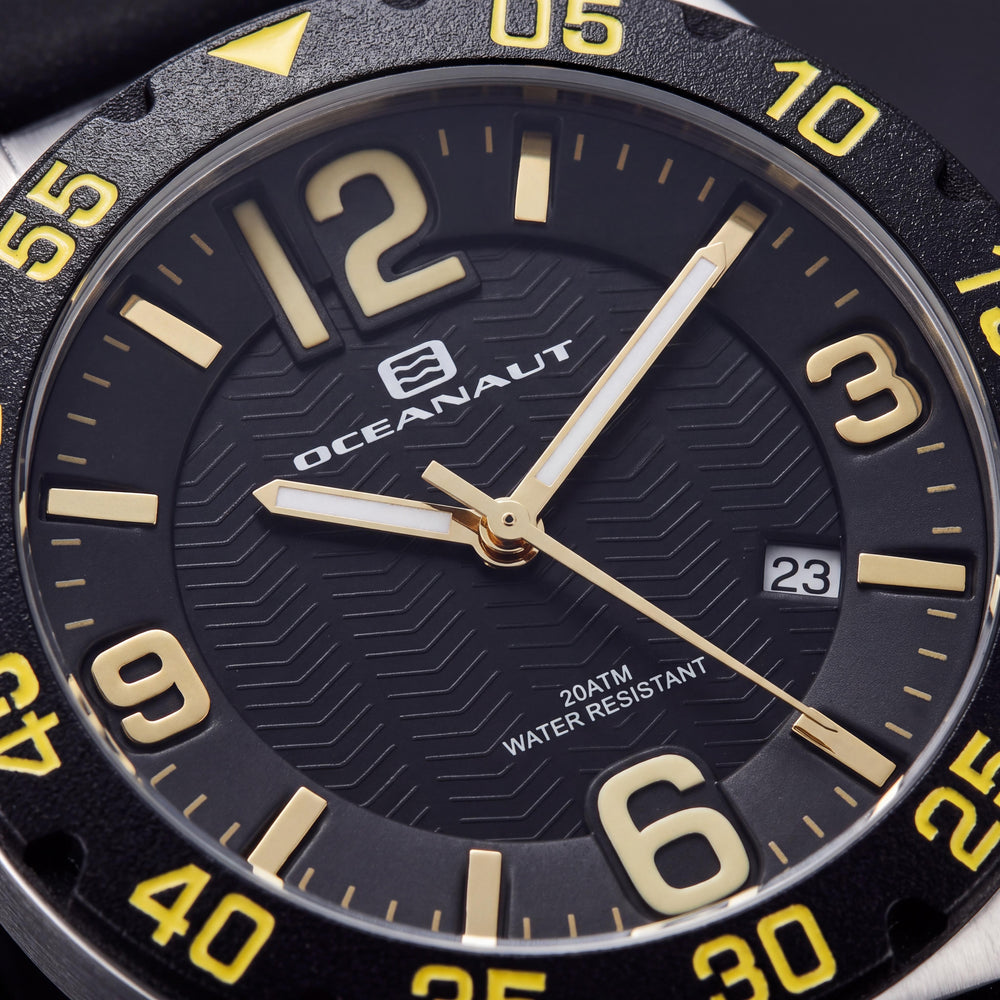 Oceanaut OC2810 Aqua One Women's 40mm Stainless Steel Case Black Dial Water Resistant Quartz Movement Watch