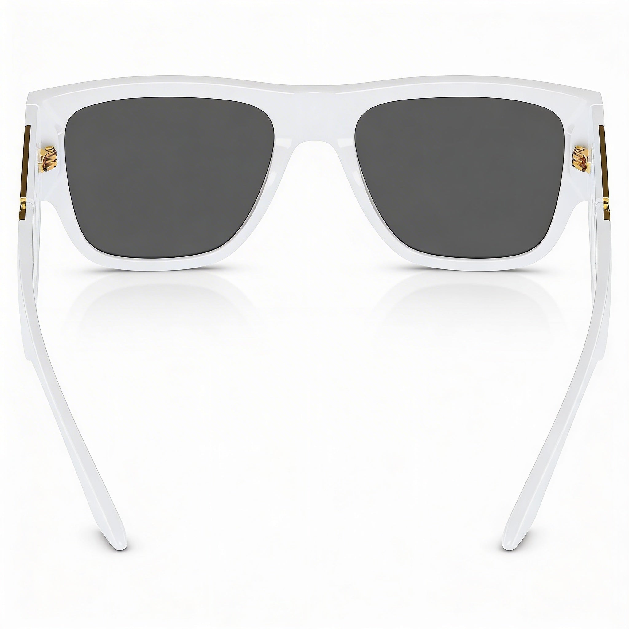 Versace Ve 4403 Unisex Sunglasses, Aluminium Frame White Dark Grey, Dark Grey UV Lenses 57mm, Photo 3
