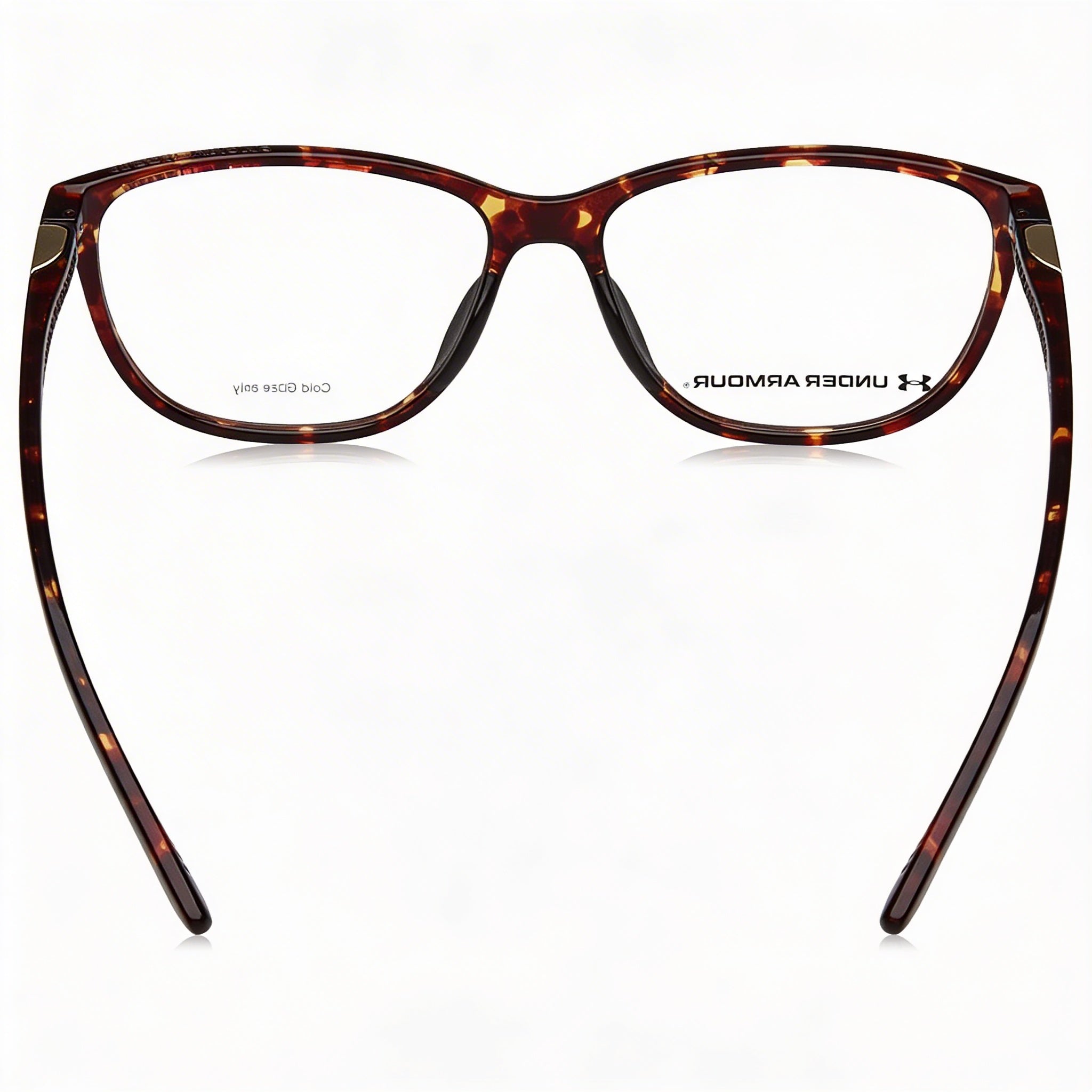 Monturas de gafas Under Armour Modern Havana Polyamide Inj Grill para mujer, lentes transparentes de demostración, aptas para prescripción médica, 54 mm, Photo 4
