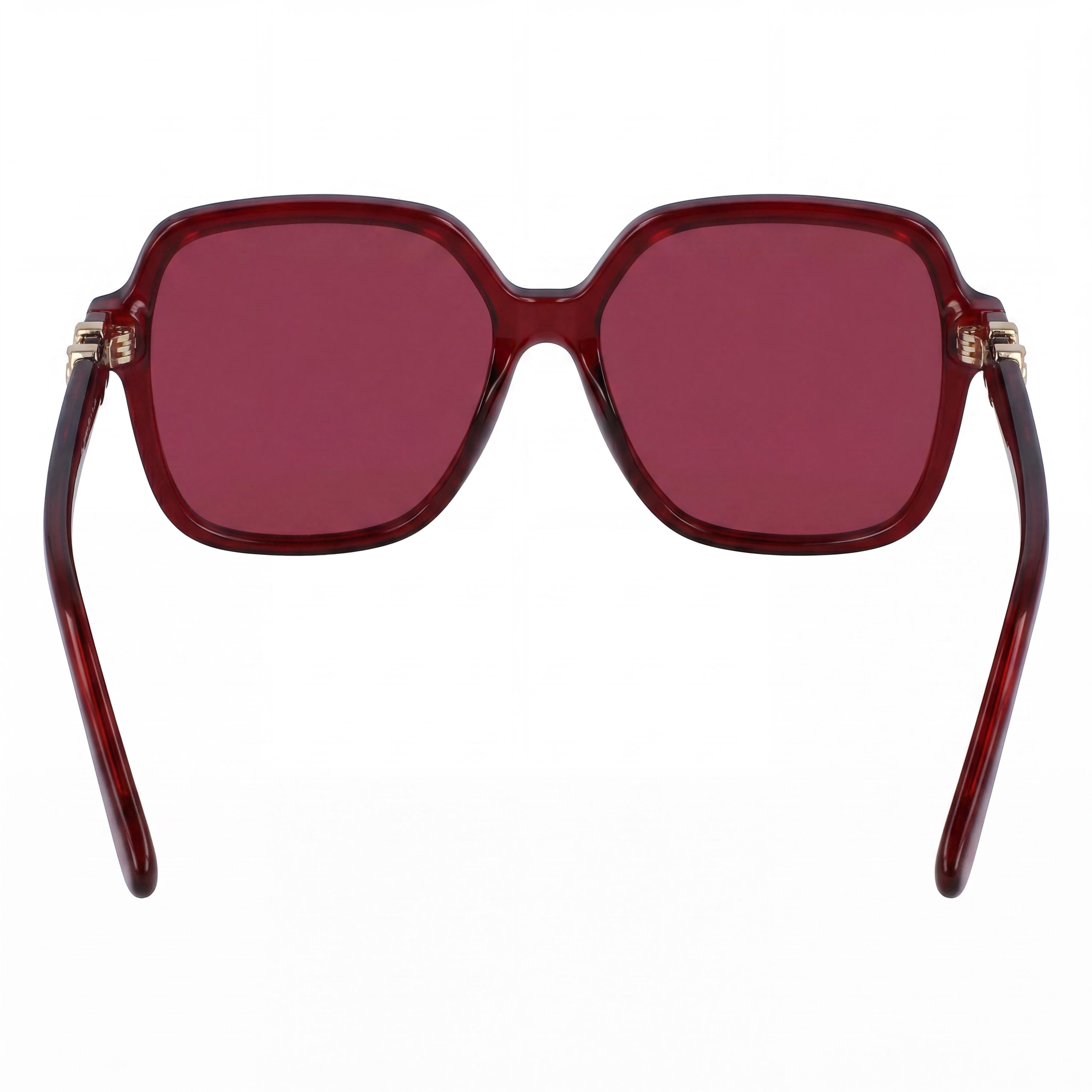 Salvatore Ferragamo Sf1083s Men's Alloy Steel Frame UV 400 Protection Sunglasses Transparent Burgundy 57mm, Photo 4