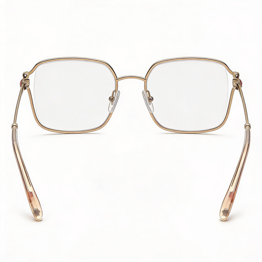 Gafas Chopard VCHG29S para mujer, estilo casual, con montura metálica, no polarizadas, en dorado rojo brillante, 53 mm