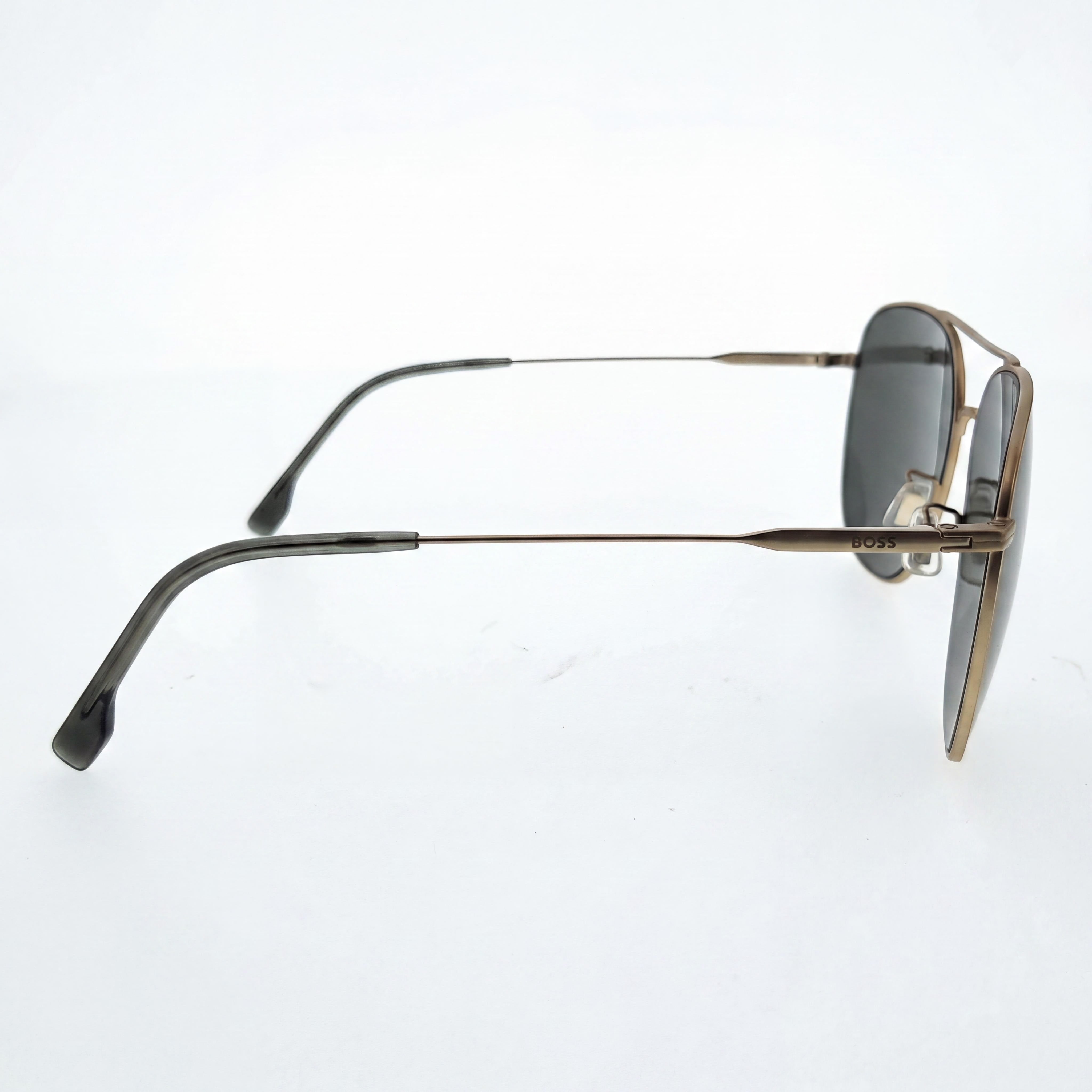Hugo Boss 1557/O/F/S Aoz Aoz Gafas de sol para hombre, armazón de plástico dorado mate, lentes marrones sin polarizar con protección UV, 62 mm, Photo 3