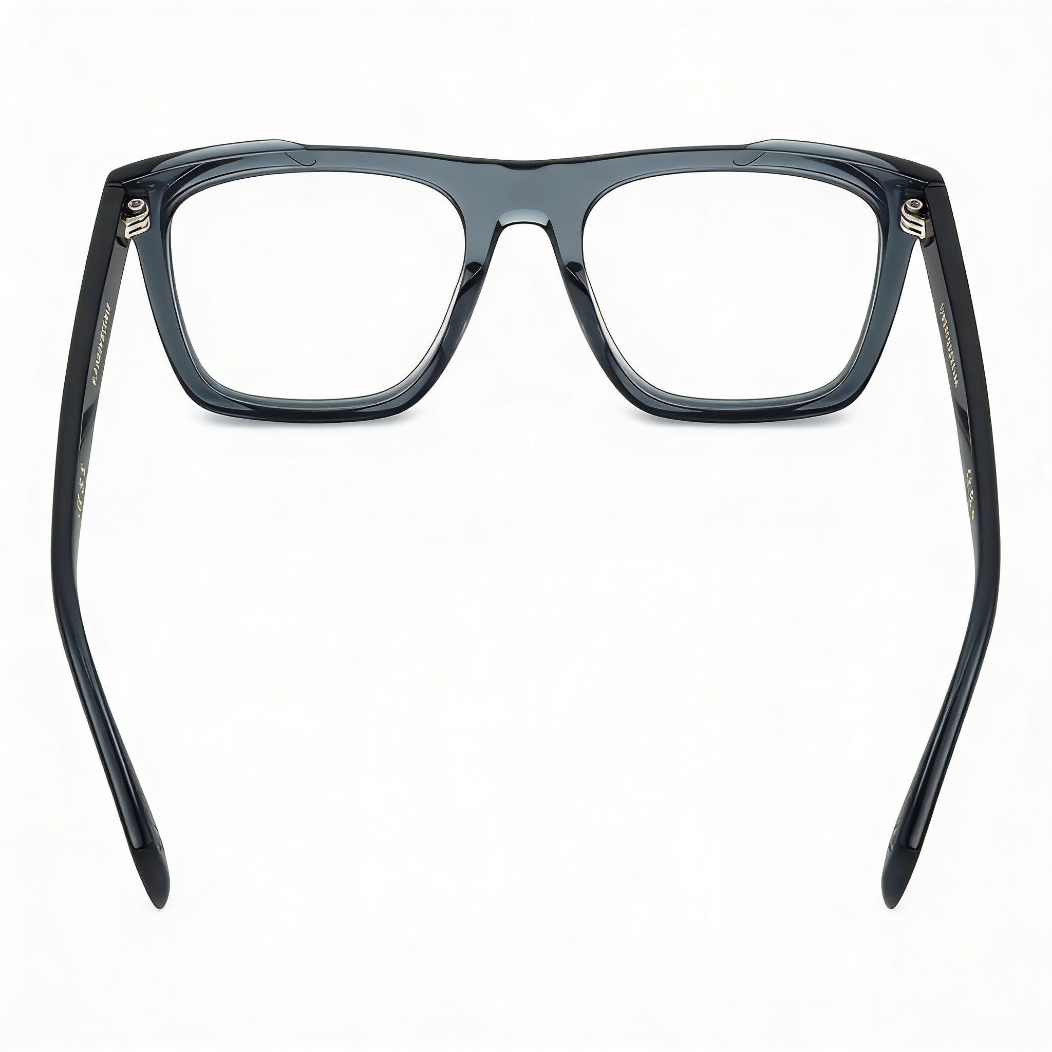 David Beckham Casual Men's Eyeglasses with a Blue Acetate Frame and Clear Plastic Lenses 51mm Lens Width, Photo 2