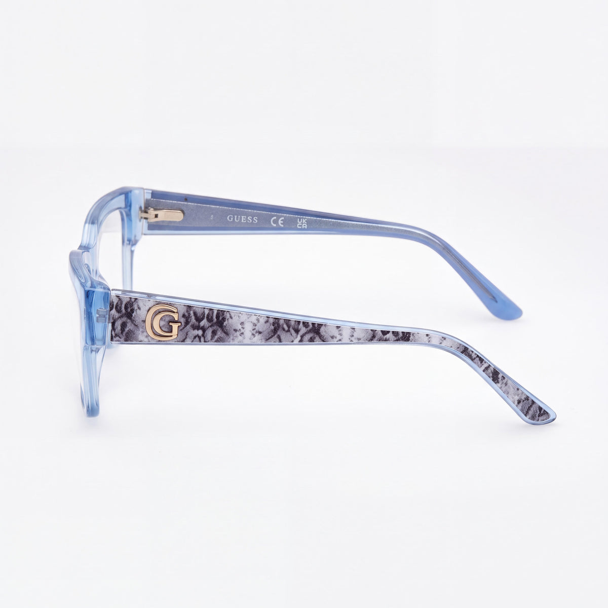 Gafas GUESS para Mujer Gu50126 con Montura de Plástico Monocolor Azul Claro y Cristales de Policarbonato Multicolor 53mm, Photo 2