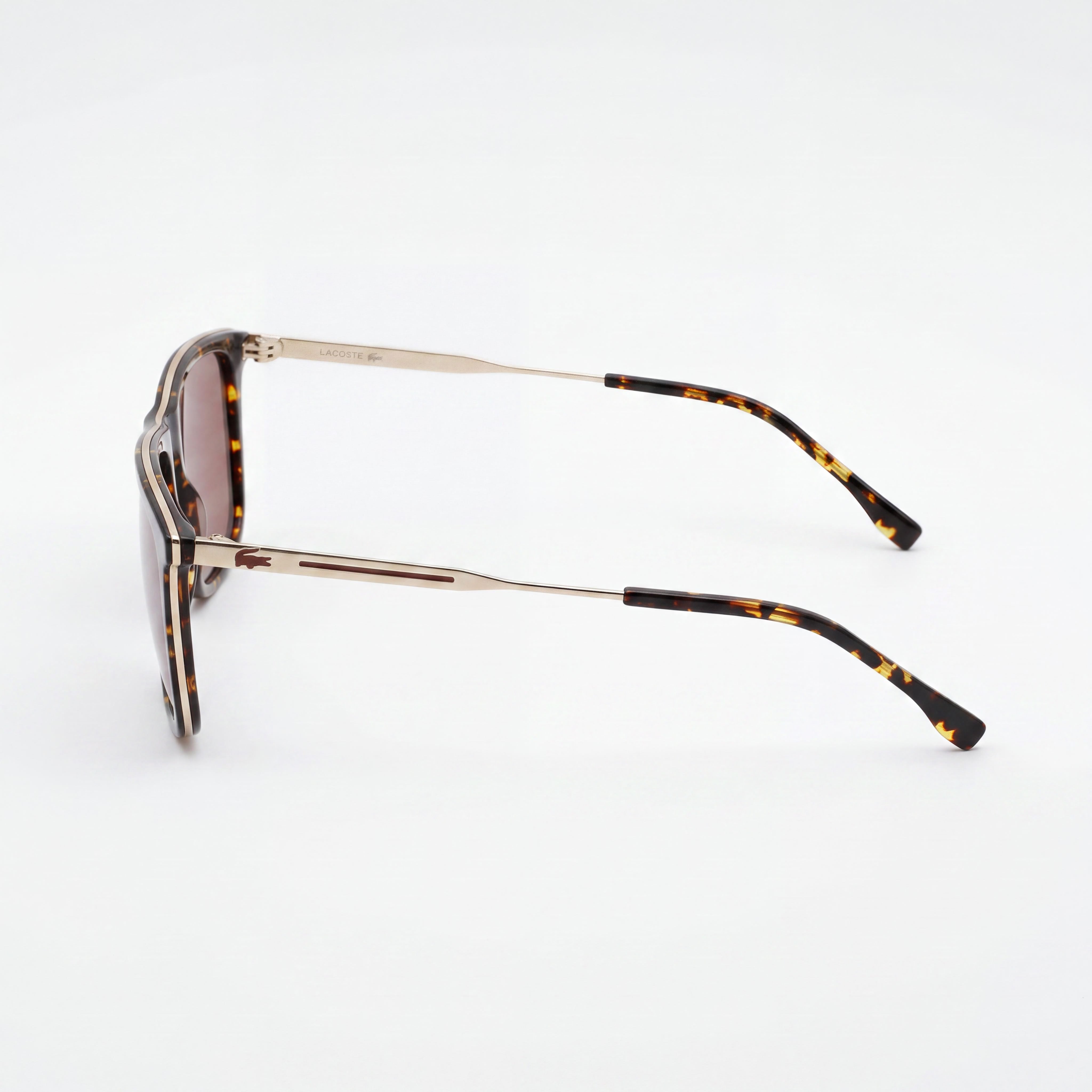 Gafas de sol Lacoste L945s para mujer, color Havana, de acetato, con lentes marrones lisas, 100 % protección UV, 55 mm, Photo 3