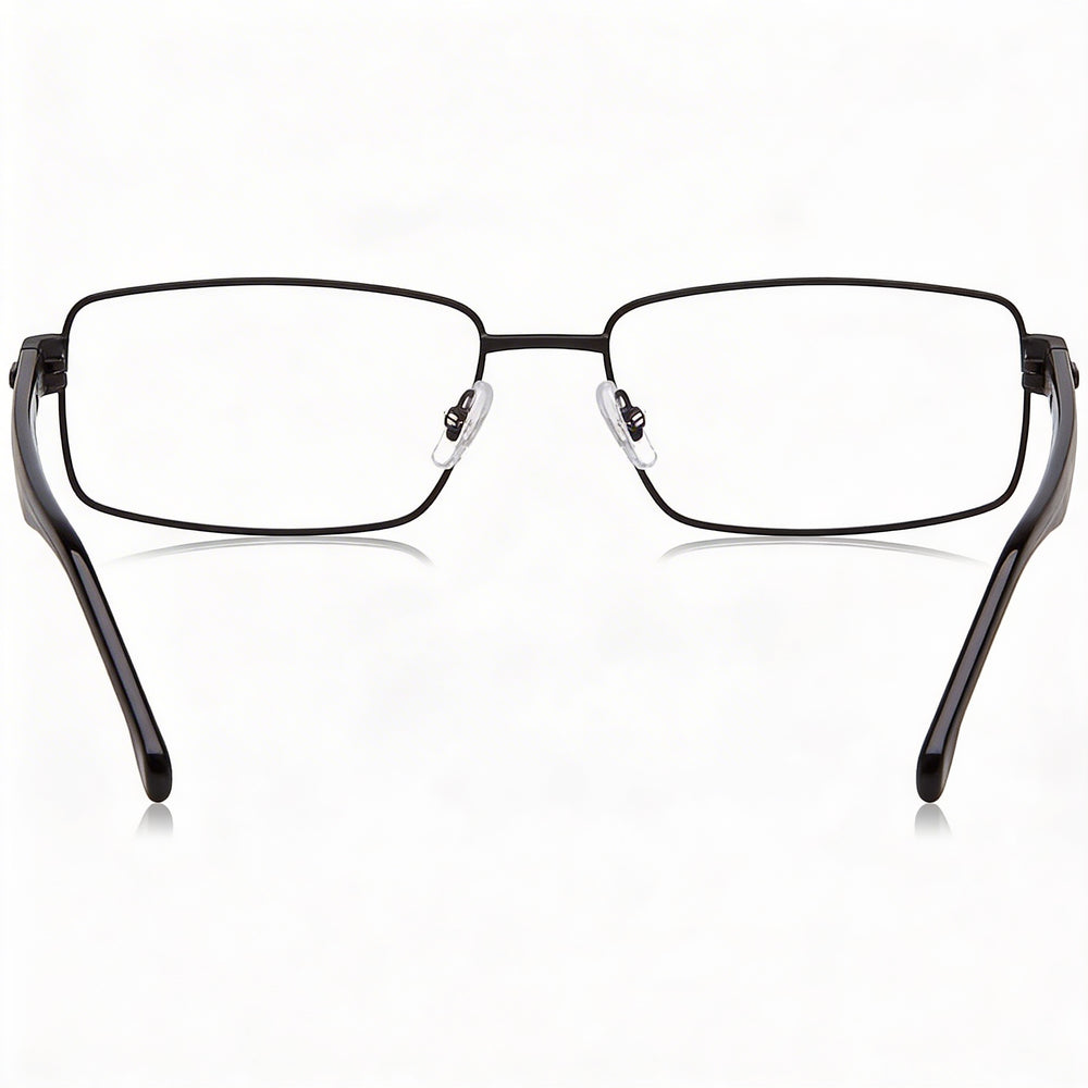 Gafas Carrera Casual 8887 para hombre en acero de aleación con montura negra mate, lentes de 57 mm, puente de 17 mm y patillas de 145 mm.