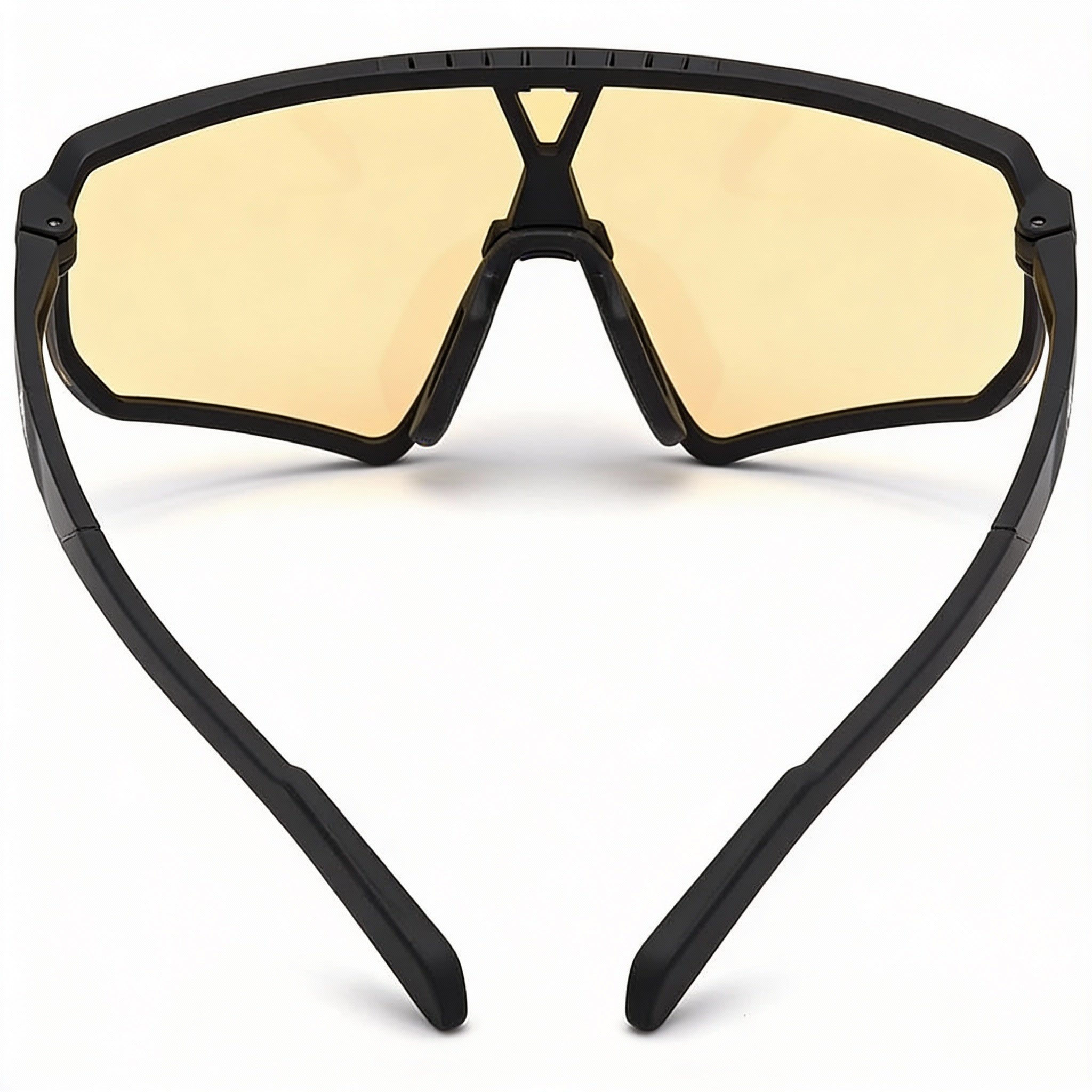 adidas Contemporaneo Sunglasses for Men Matte Black Plastic Shield Yellow Grey UV Protection 59, Photo 3