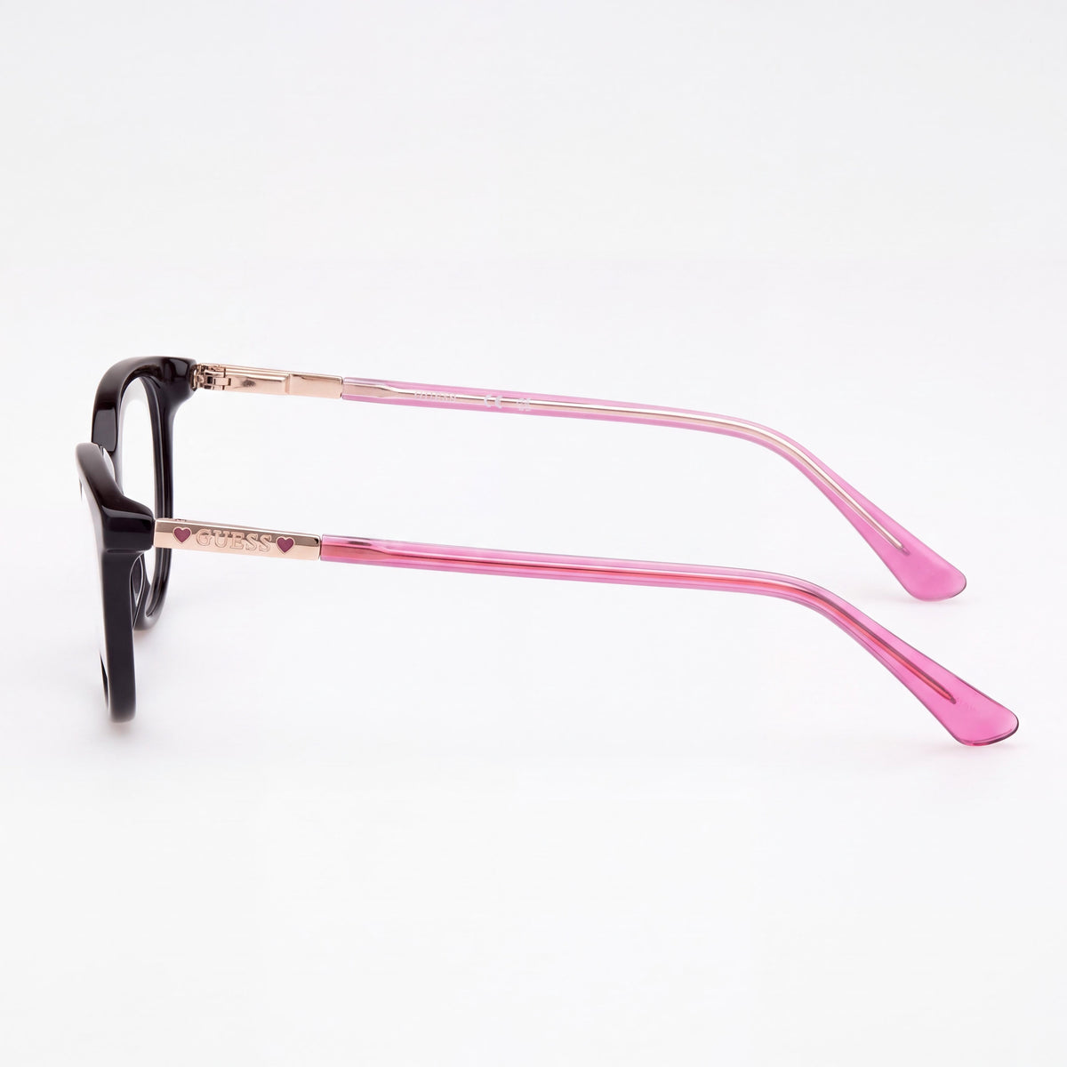 GUESS 9233 Women's Black Plastic Modern Eyeglasses Transparent Non-Polarized Lenses 47-13-135, Photo 3