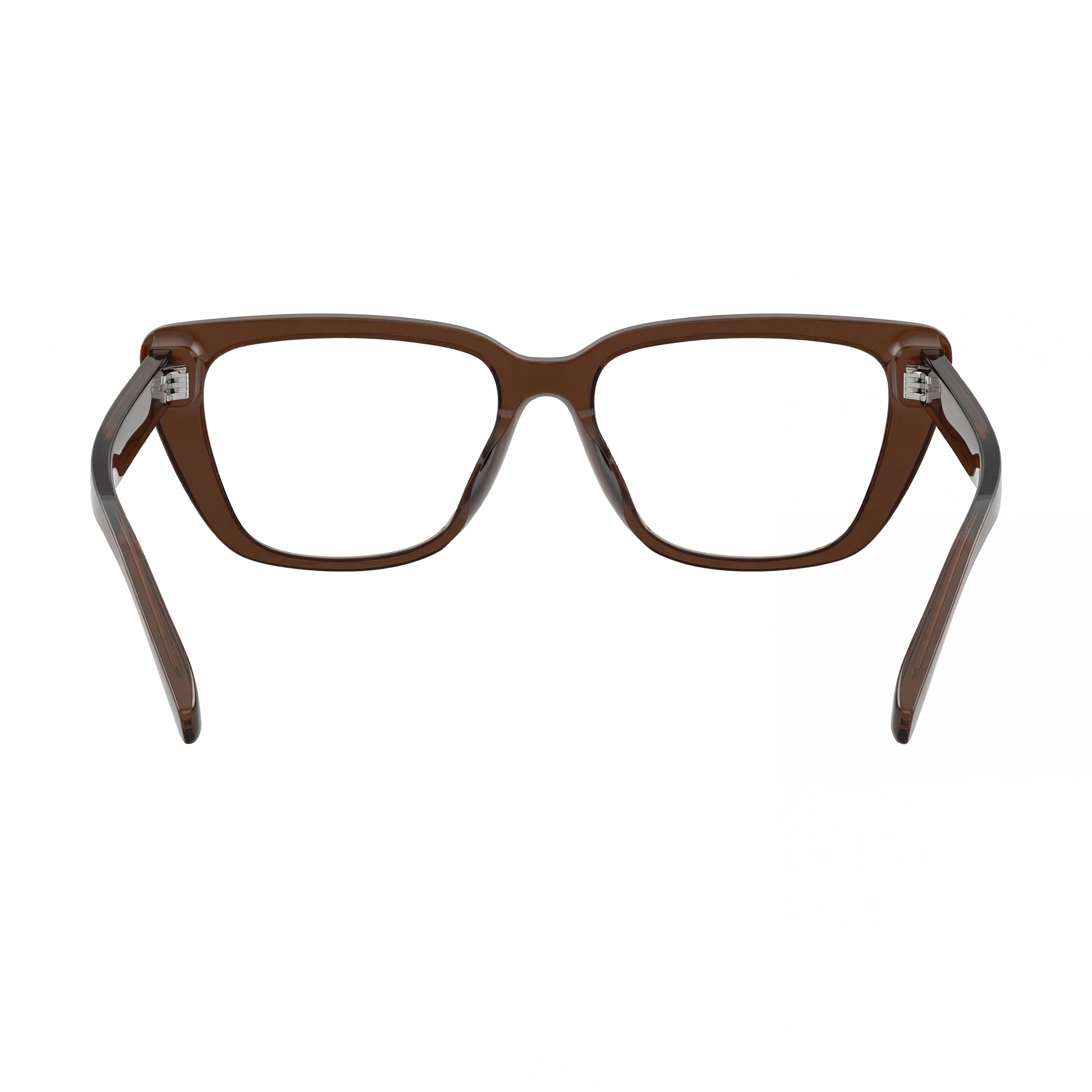 Emporio Armani Ea3256u Universal Fit Women's Cat Eye Plastic Eyeglasses Shiny Transparent Brown 52mm, Photo 3
