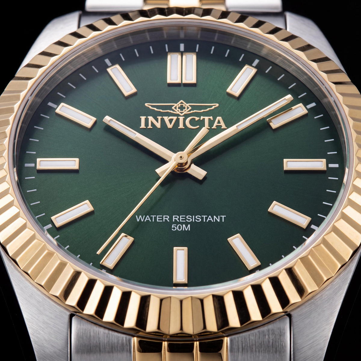 Invicta Specialty 47485 Unisex Quartz Watch, 43mm Silver Stainless Steel Bracelet, Green Dial, 5 ATM WR, Photo 2