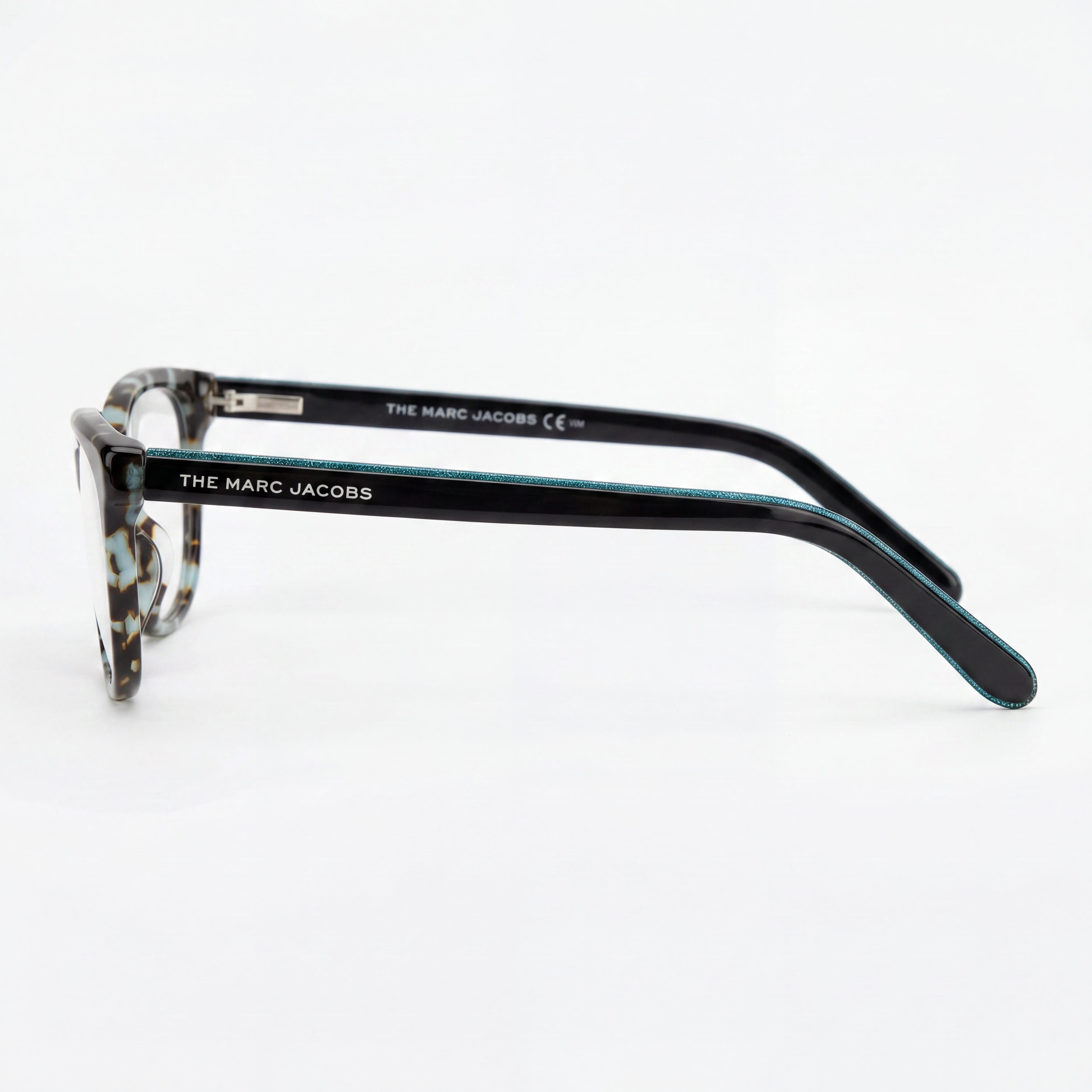 Marc Jacobs MARC 462 Women's Plastic Teal Havana Optical Frames with Clear Demo Lenses | 53mm Lens Width, Photo 2