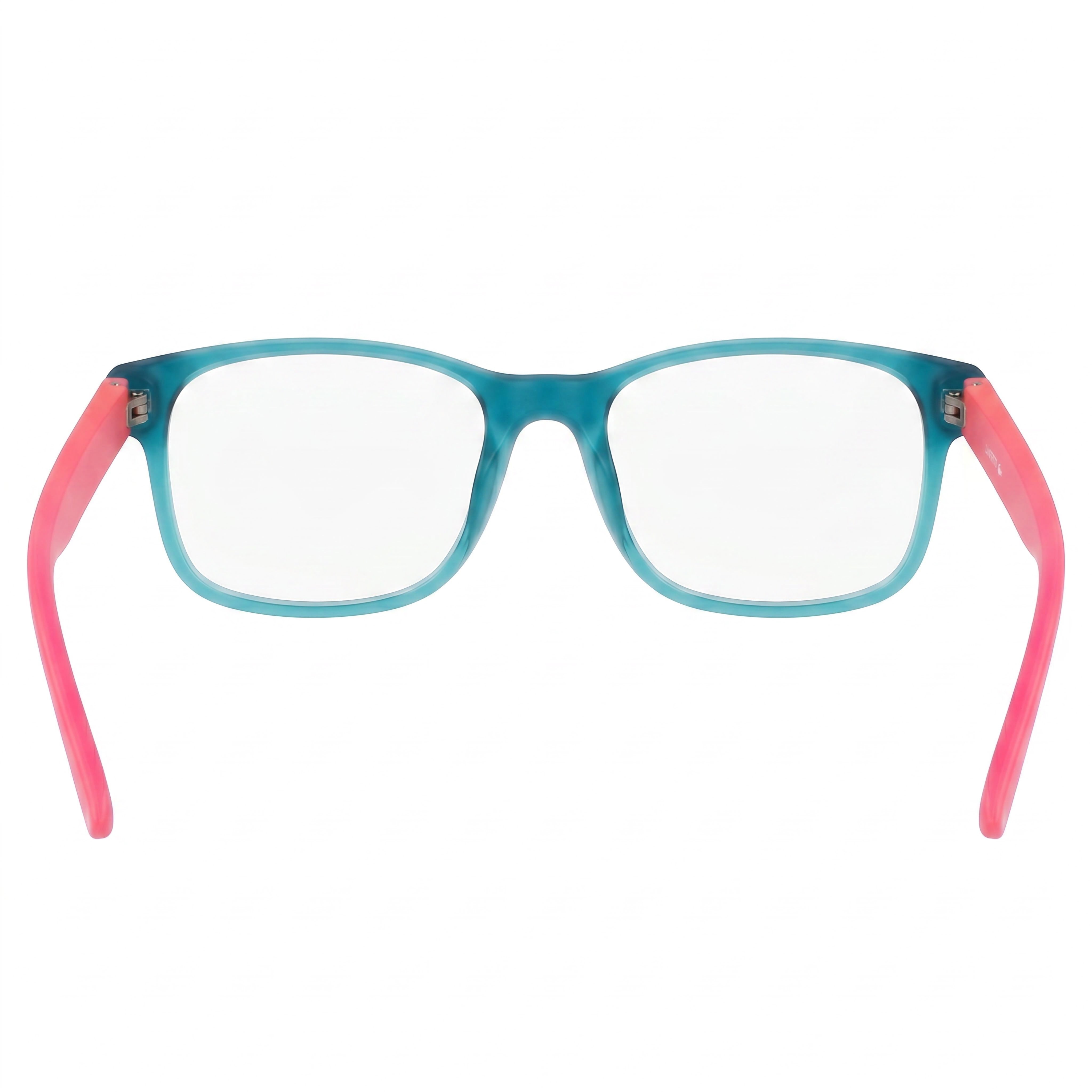Gafas de plástico cuadradas unisex Lacoste L3804b Aqua Matte con Star Phospho 51mm, Photo 4