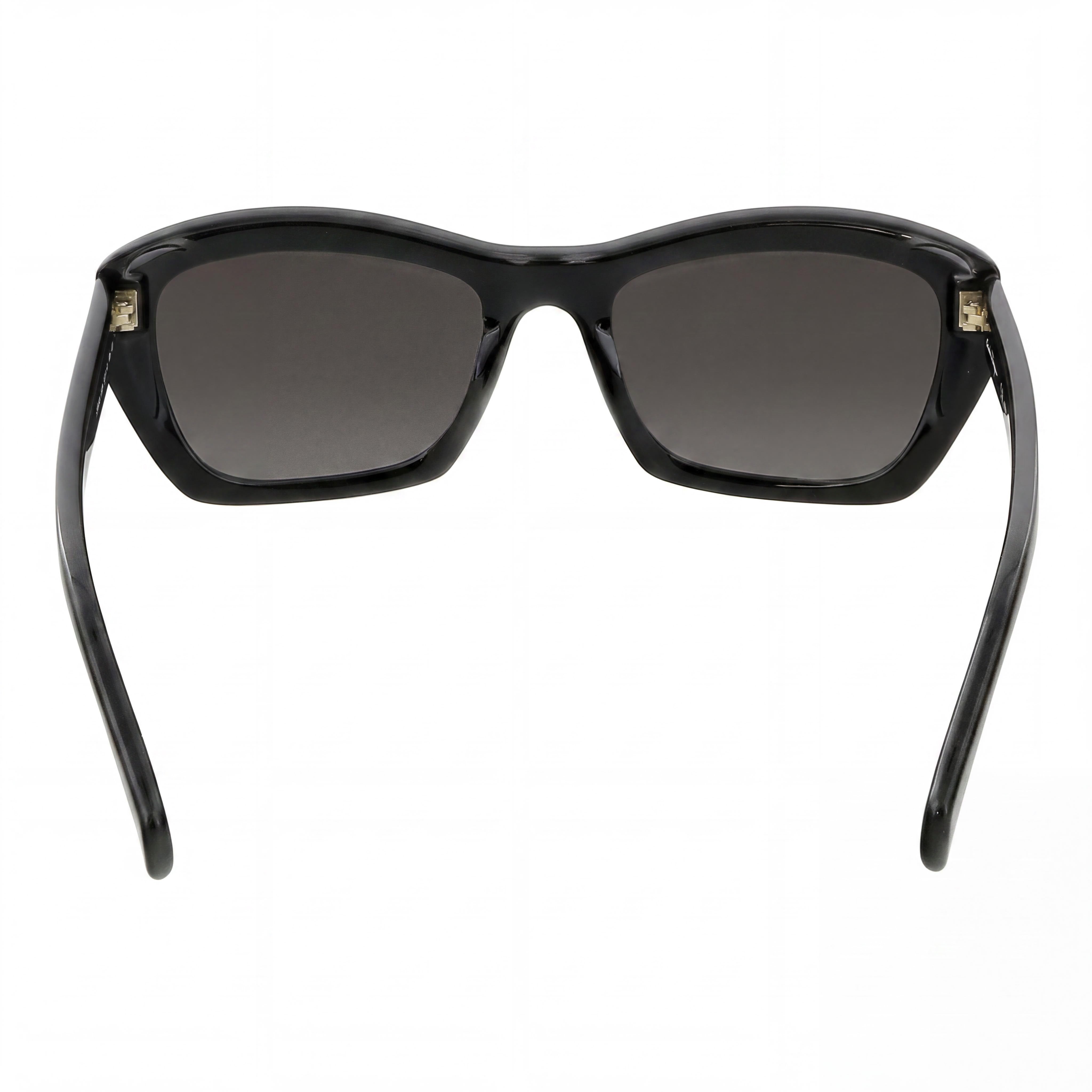 Salvatore Ferragamo SF958S Unisex Gafas de sol rectangulares de plástico negro con lentes grises y protección UV del 100% 55mm, Photo 4