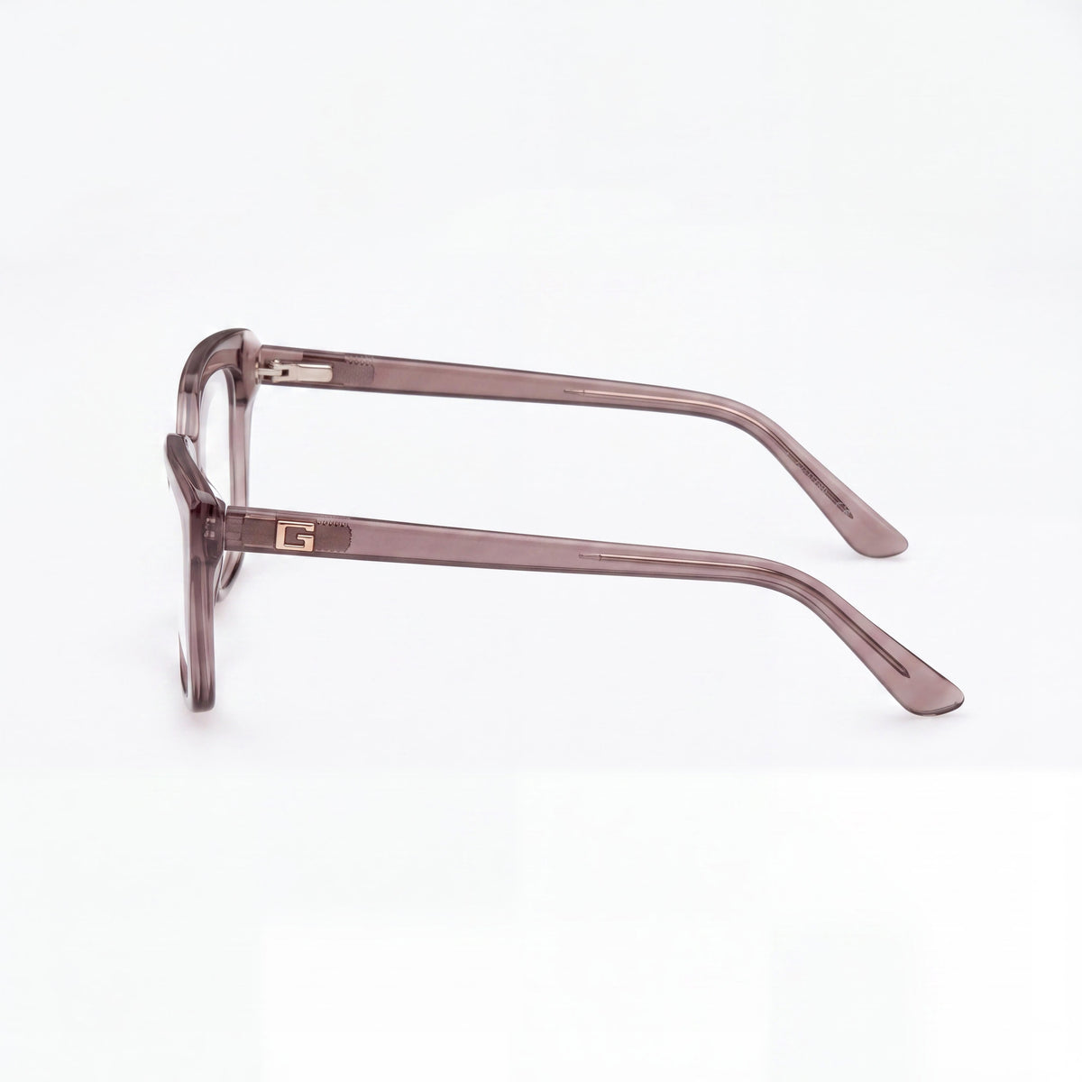 GUESS MODERNO Women's Eyewear with Lenses, a Beige Plastic Frame, and 49mm Lens Width, Photo 3