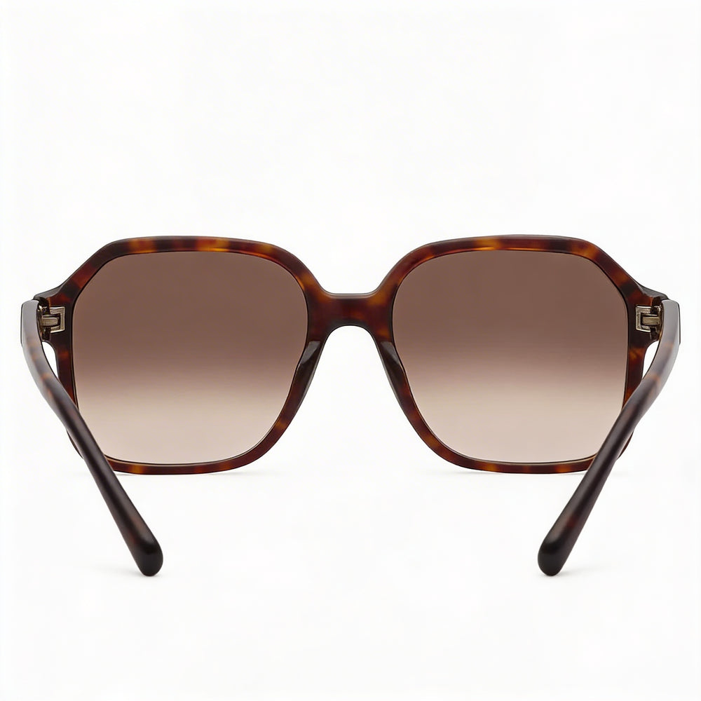 Gafas de sol cuadradas de acetato color tortuga para mujer Ferragamo SF1069S, lentes degradadas grises, 100 % protección UV, 56 mm