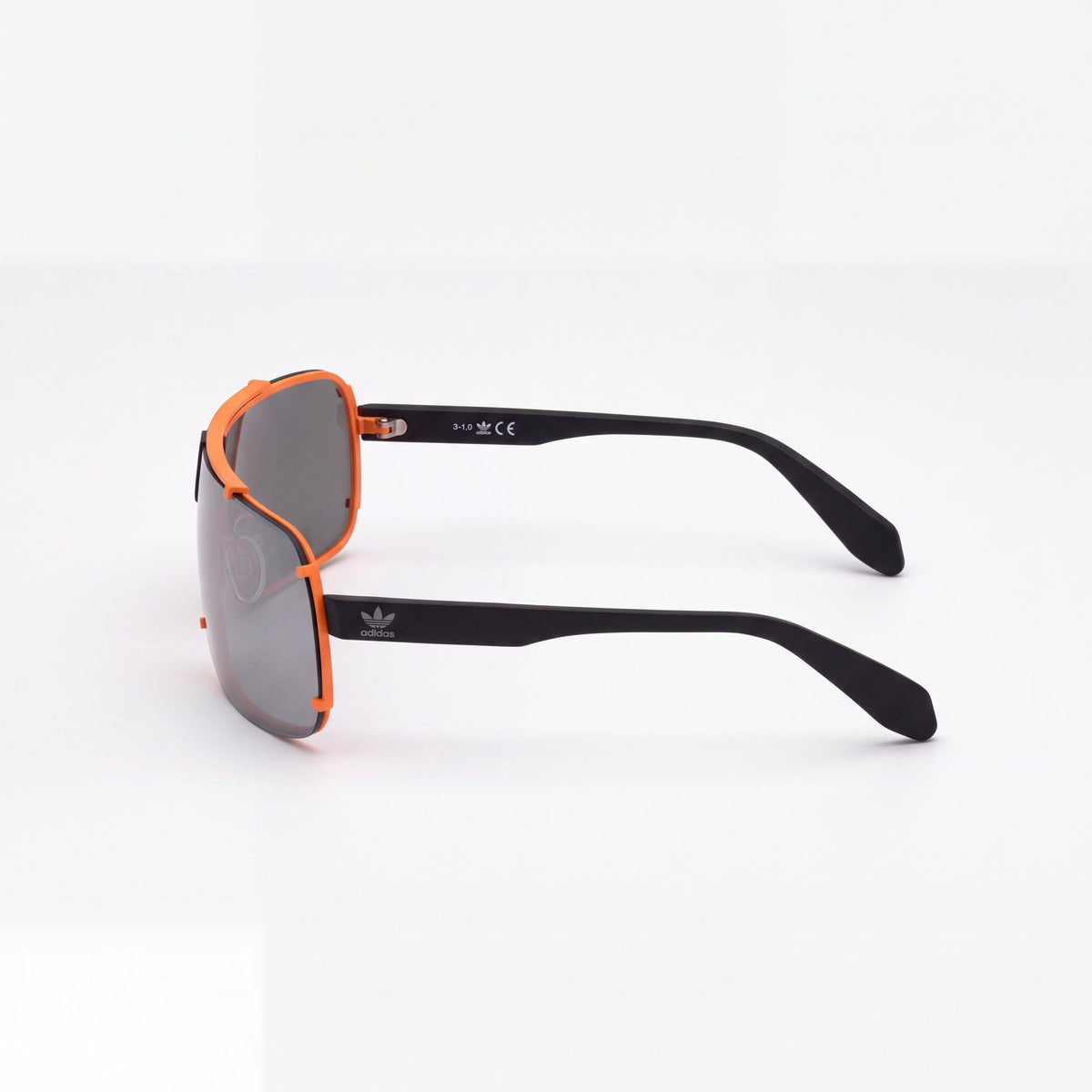 adidas Originals contemporáneo Lentes de Espejo Grises con Marco de Metal Negro y Naranja de Hombre Protección UV Gafas de Sol 75mm, Photo 3