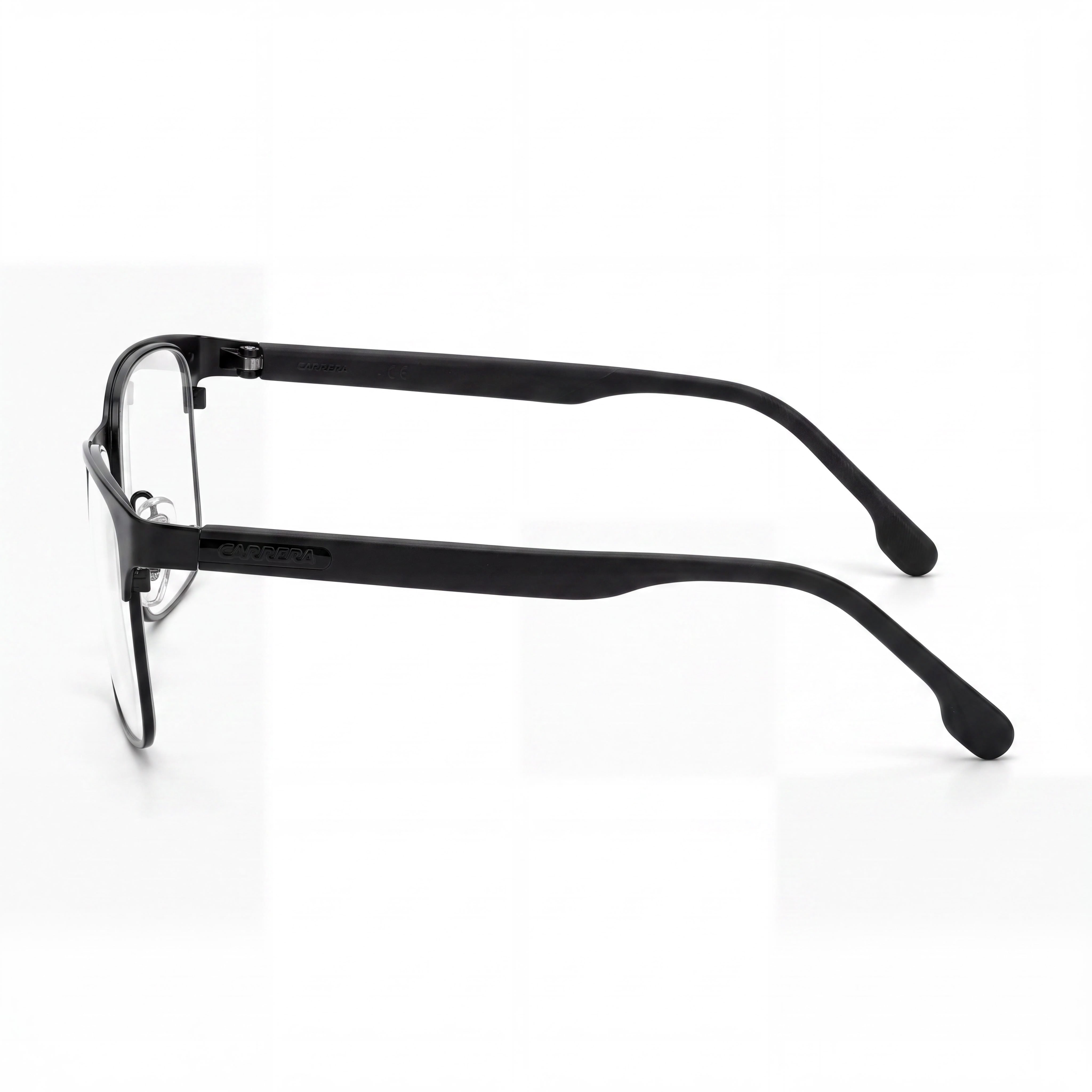 Carrera 8869 Men's Eyeglasses with Stainless Steel Frame in Black, featuring a 55mm Lens Width, Photo 2