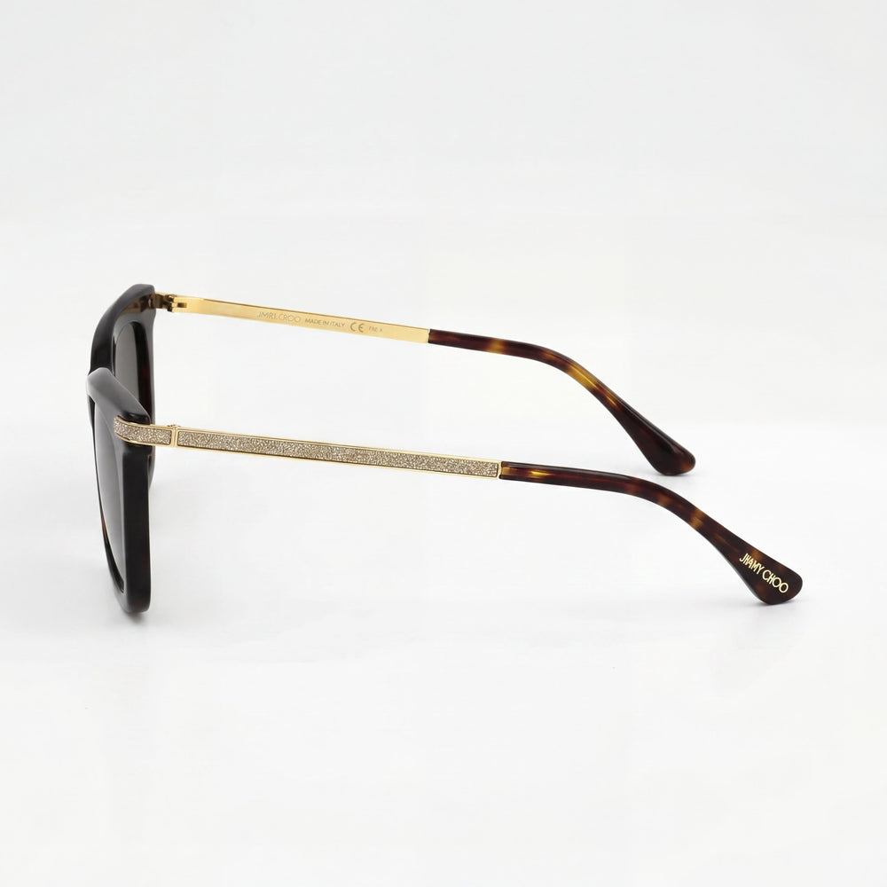 Jimmy Choo OLYES-0086-HA Havana Square Sunglasses for Women, 52mm